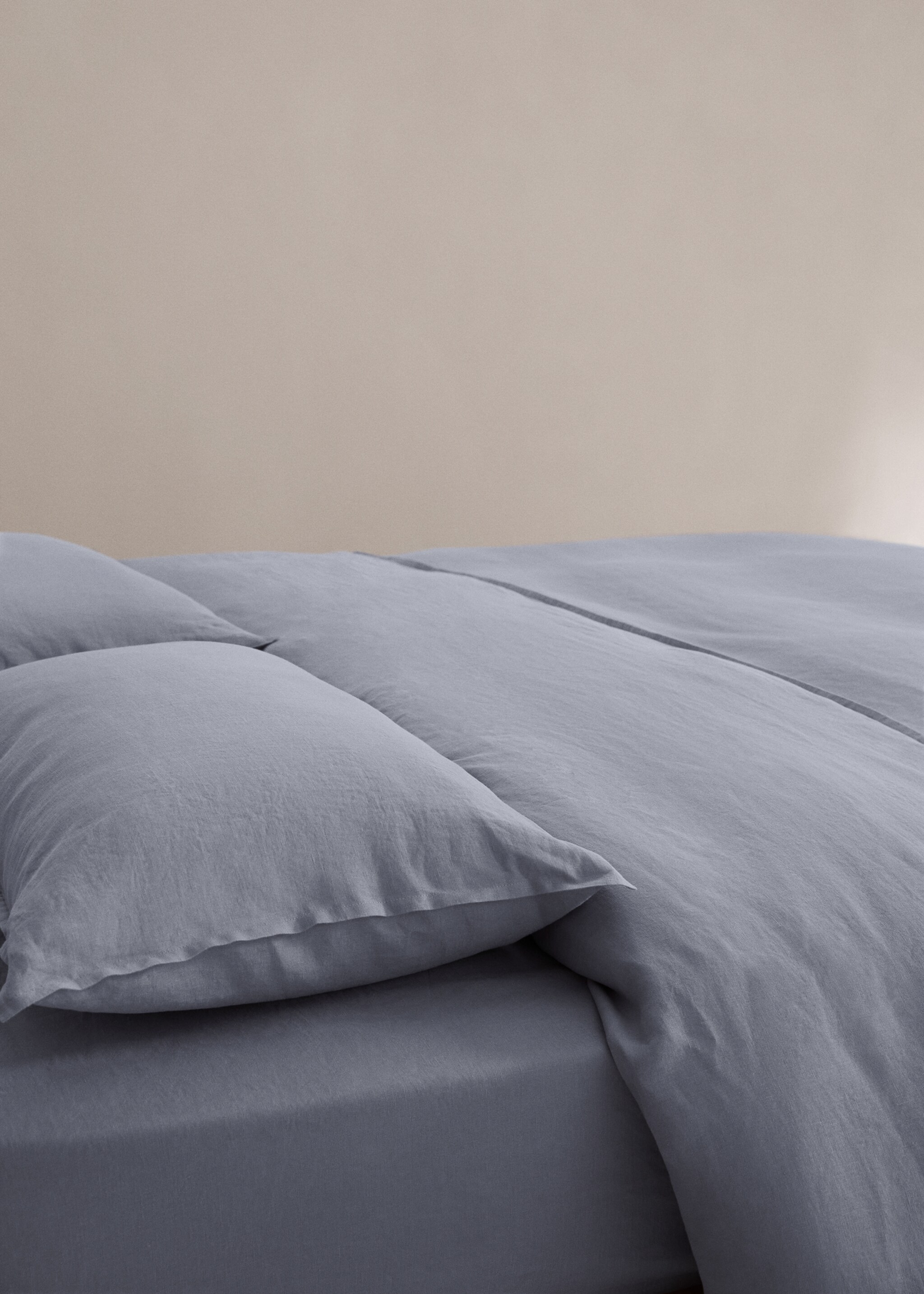 100% linen duvet cover large superking bed - Details of the article 7, Indigo Blue. Ref: 67004067-00.