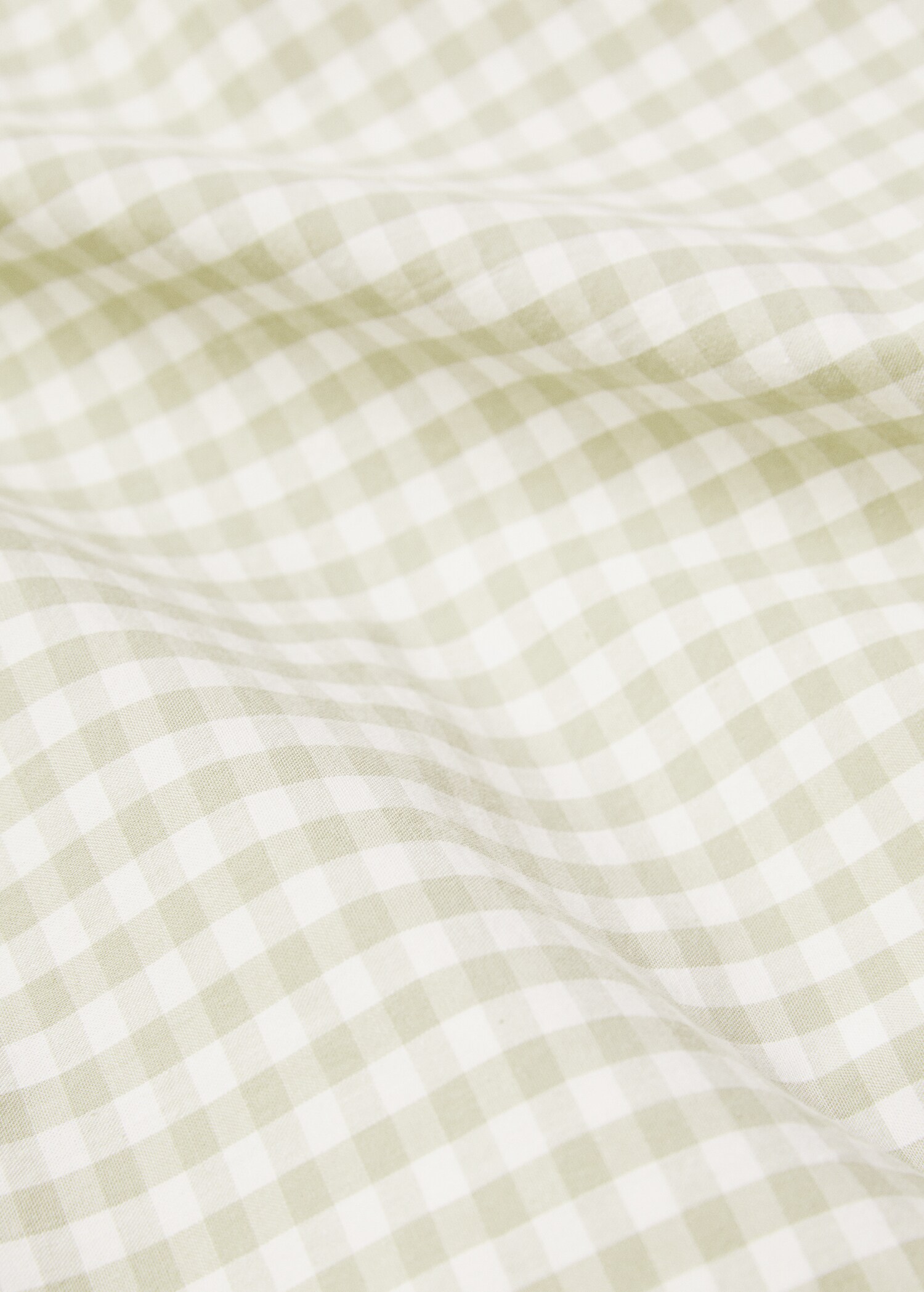 Gingham-check cotton duvet cover for superking bed - Details of the article 3
