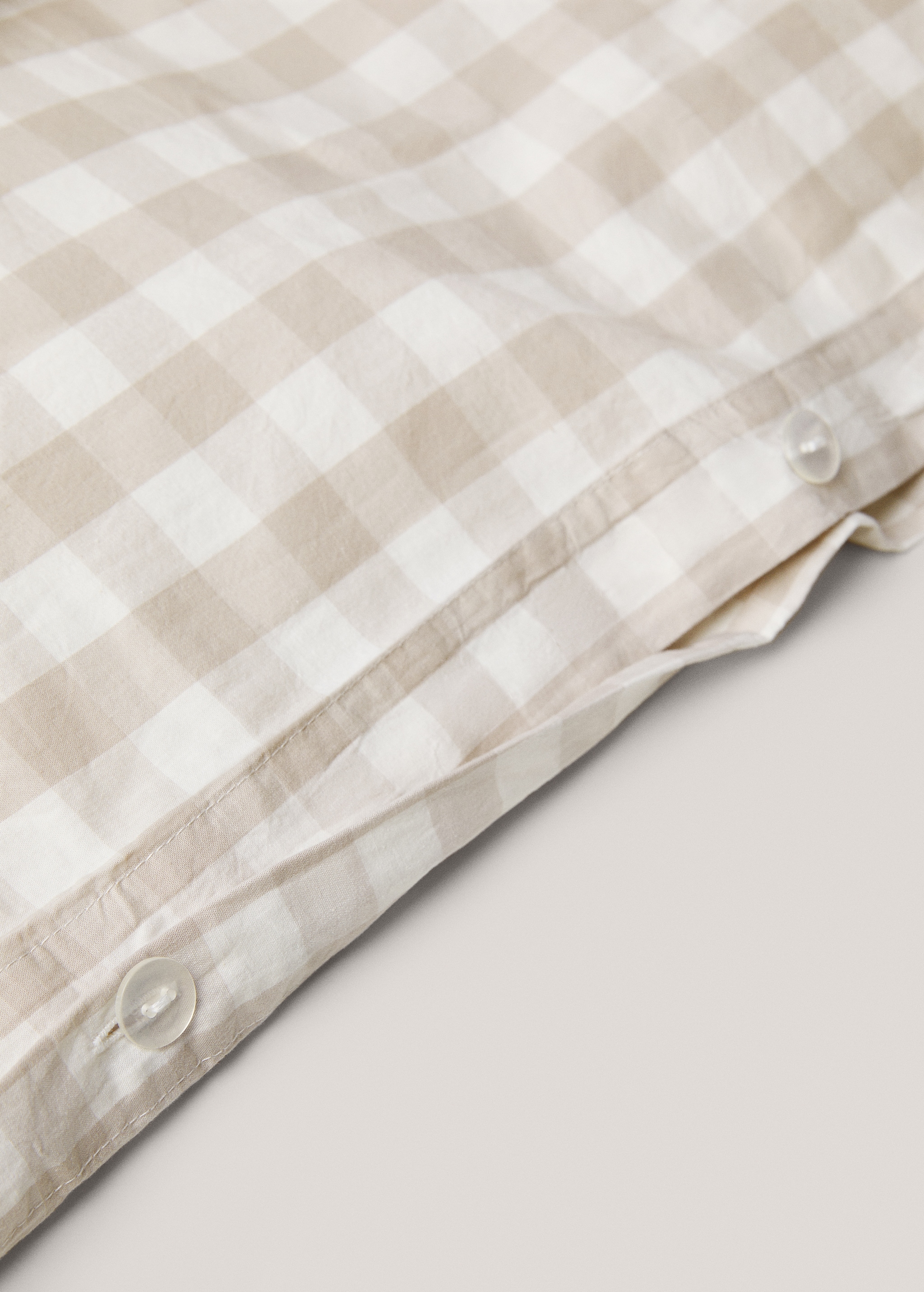 Check cotton duvet cover Single bed - Details of the article 1