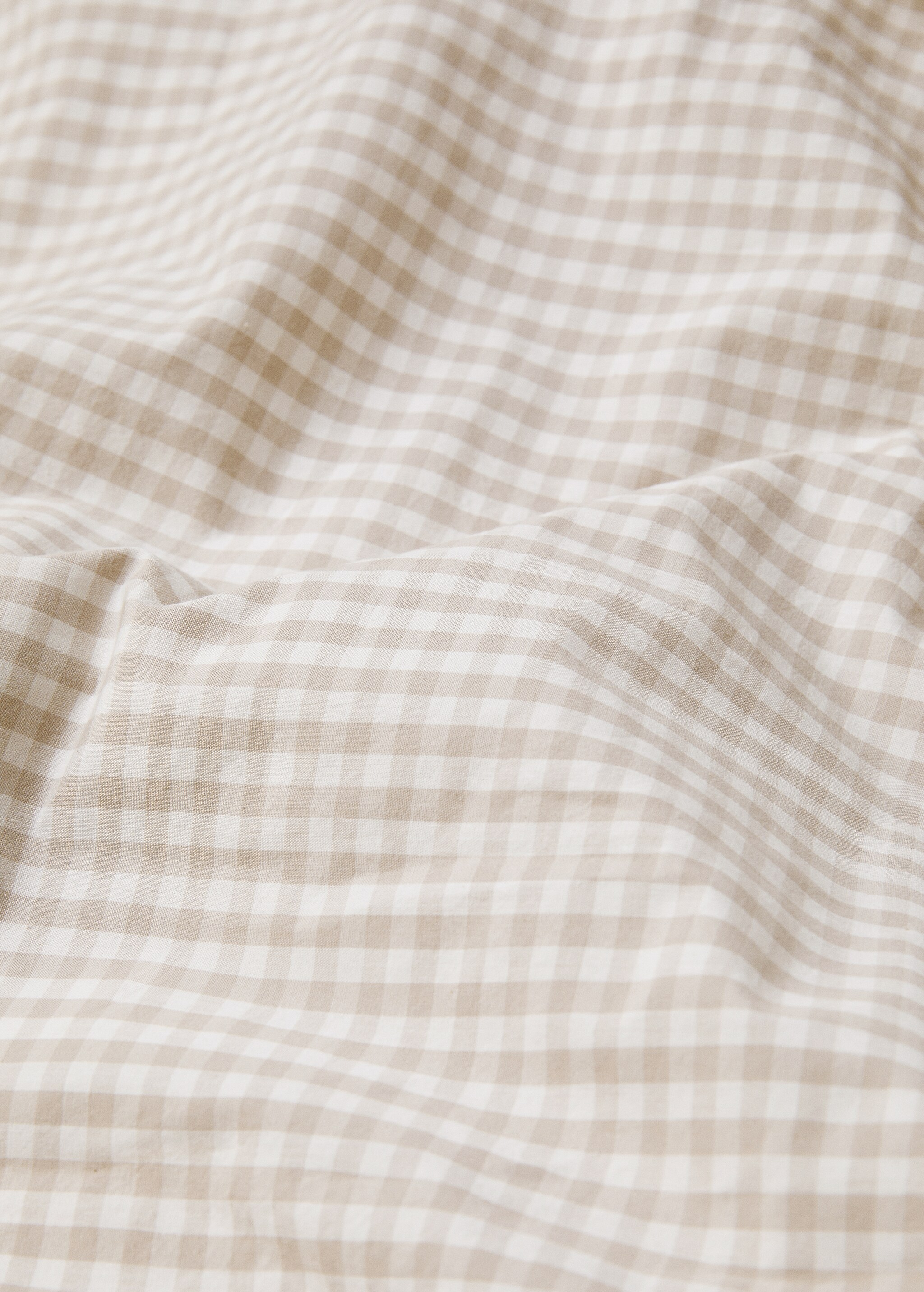 Gingham-check cotton duvet cover Single bed - Details of the article 2
