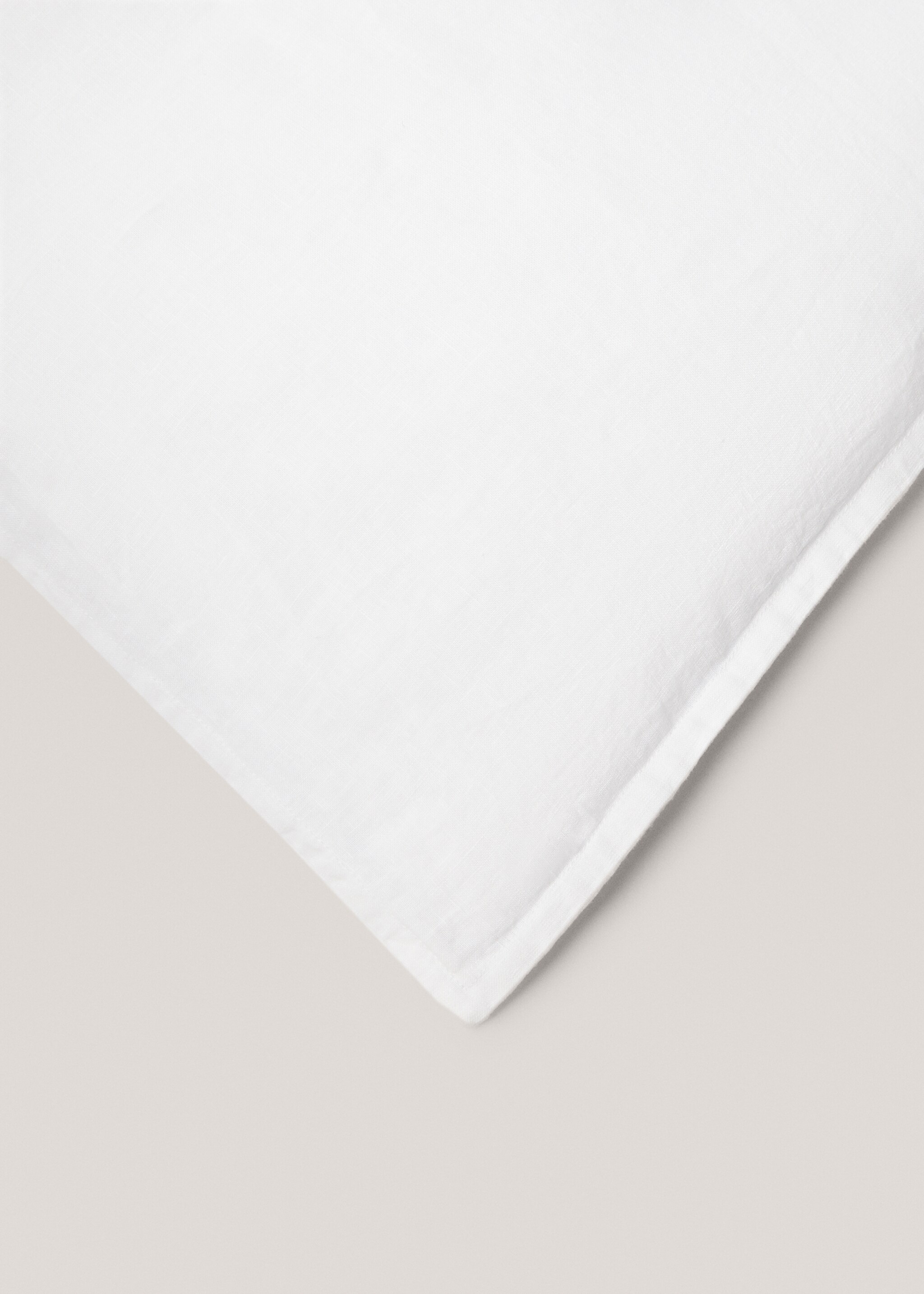 100% linen duvet cover large queen bed - Details of the article 2, White. Ref: 67004078-00.