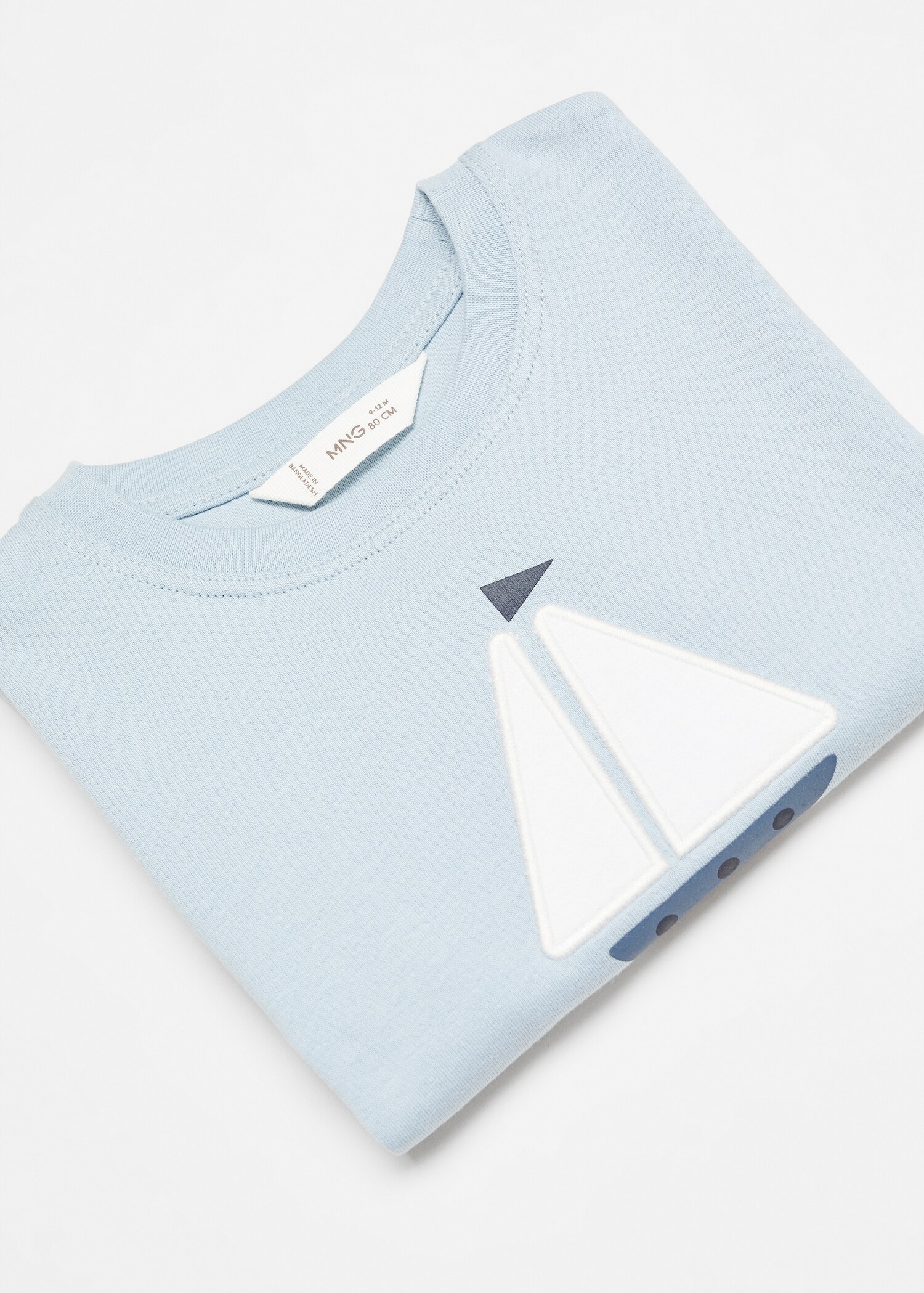 Embroidered details print t-shirt - Details of the article 0