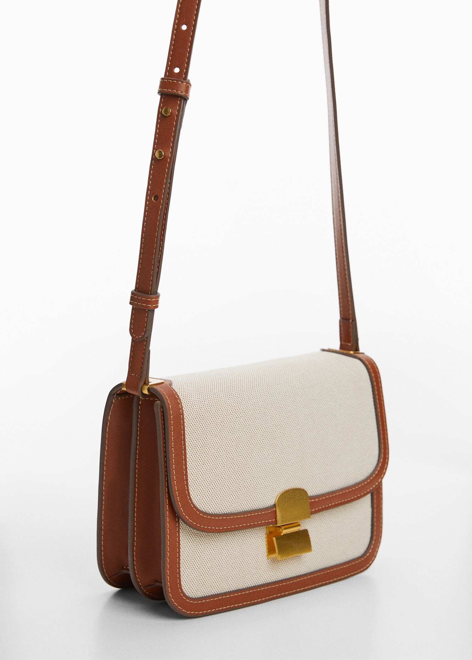 Crossbody bag with flap - Medium plane