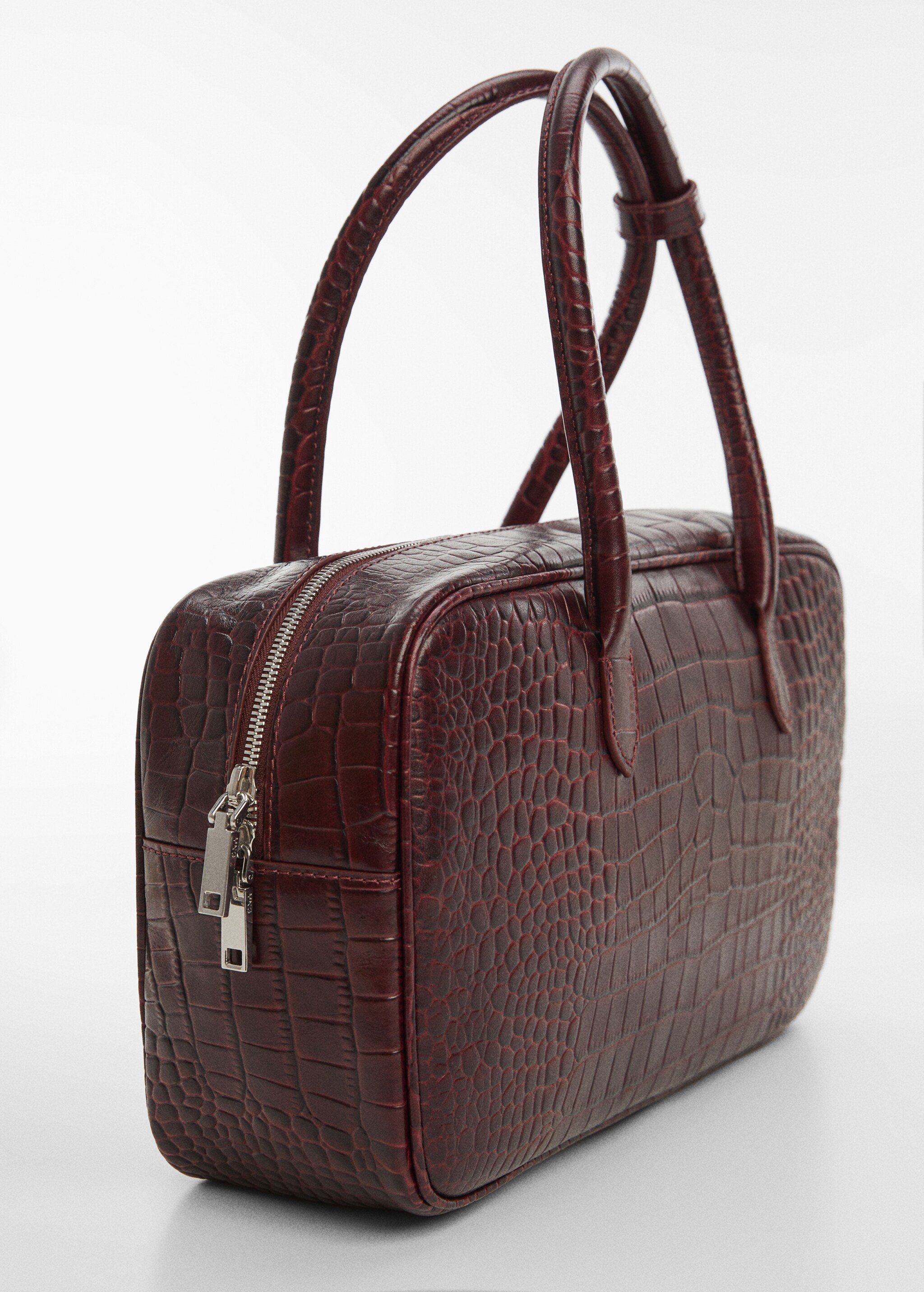 Rectangular leather handbag - Medium plane
