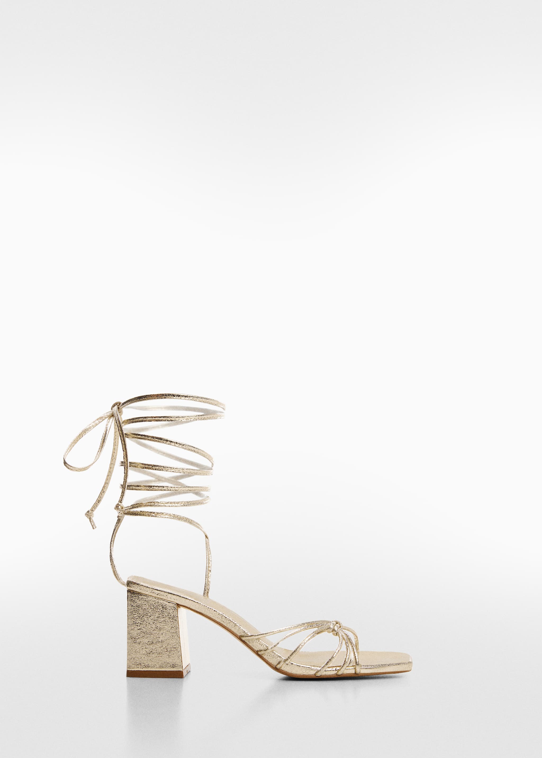 Metallic strappy heeled sandal - Article without model