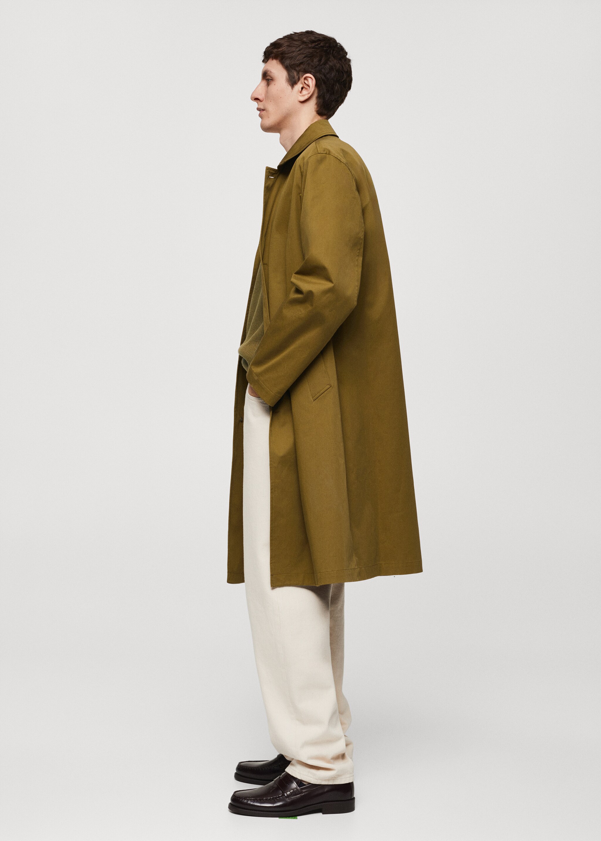Relaxed-fit cotton trench coat - Details of the article 2