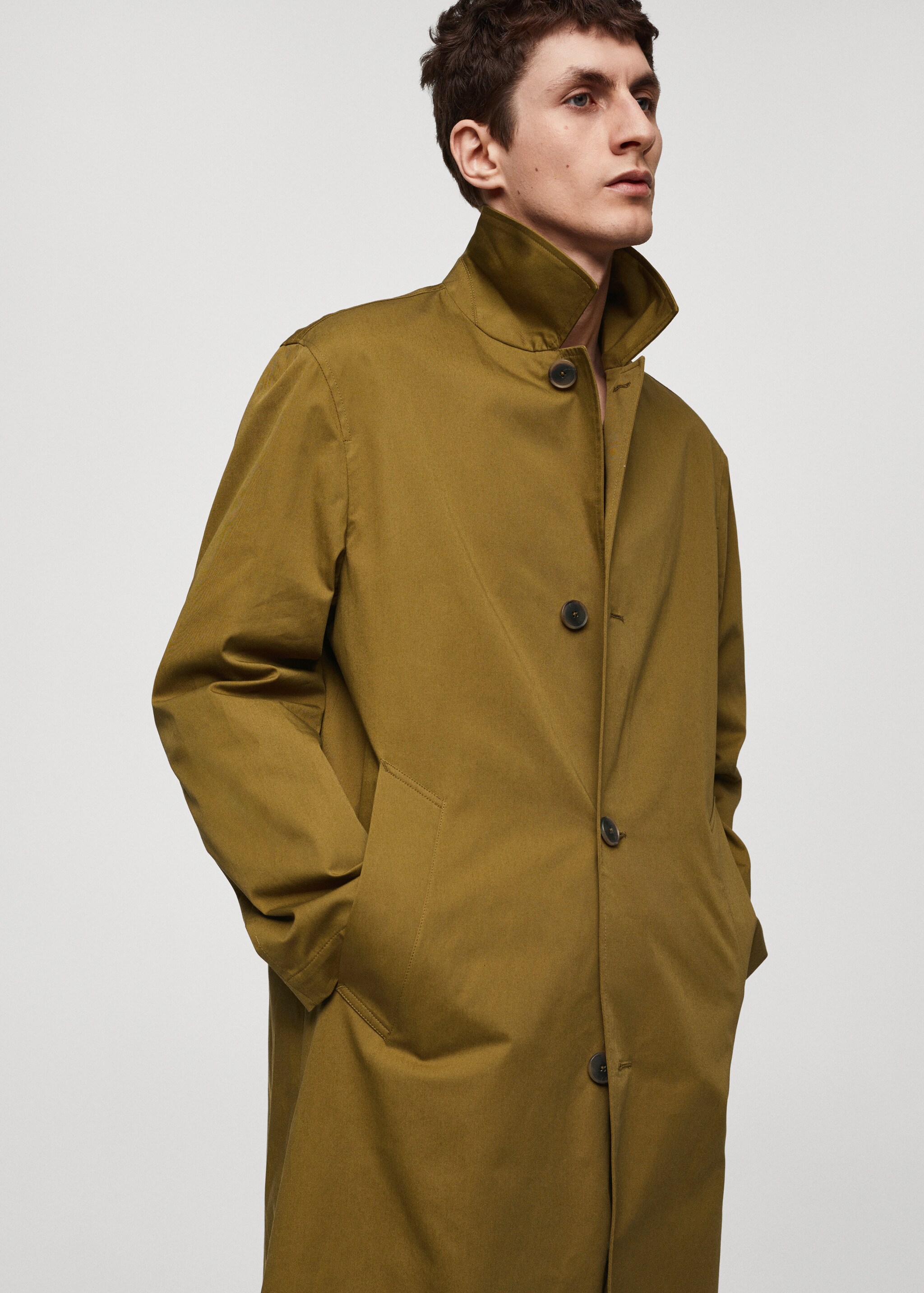 Relaxed-fit cotton trench coat - Details of the article 4