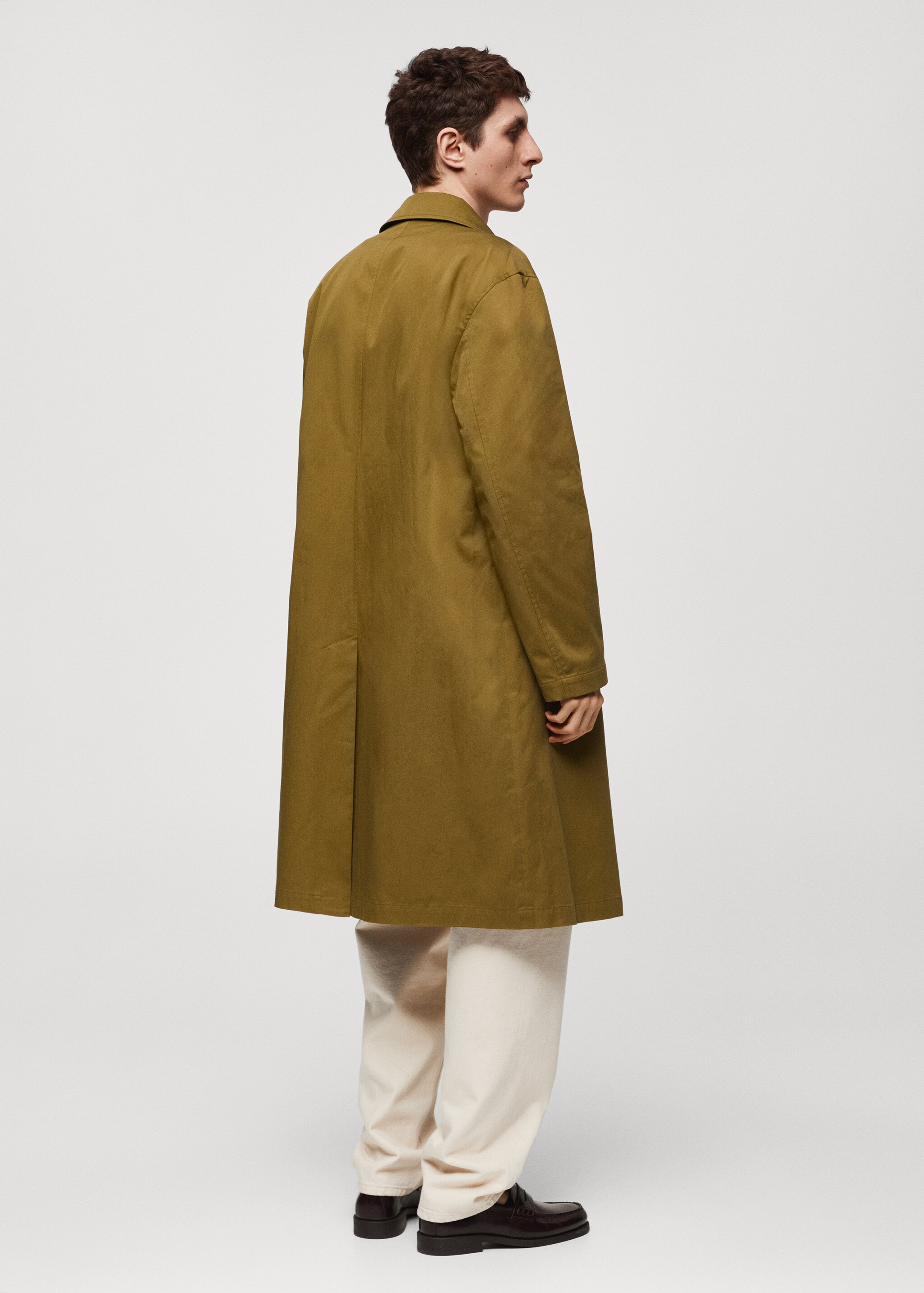 Relaxed-fit cotton trench coat - Reverse of the article