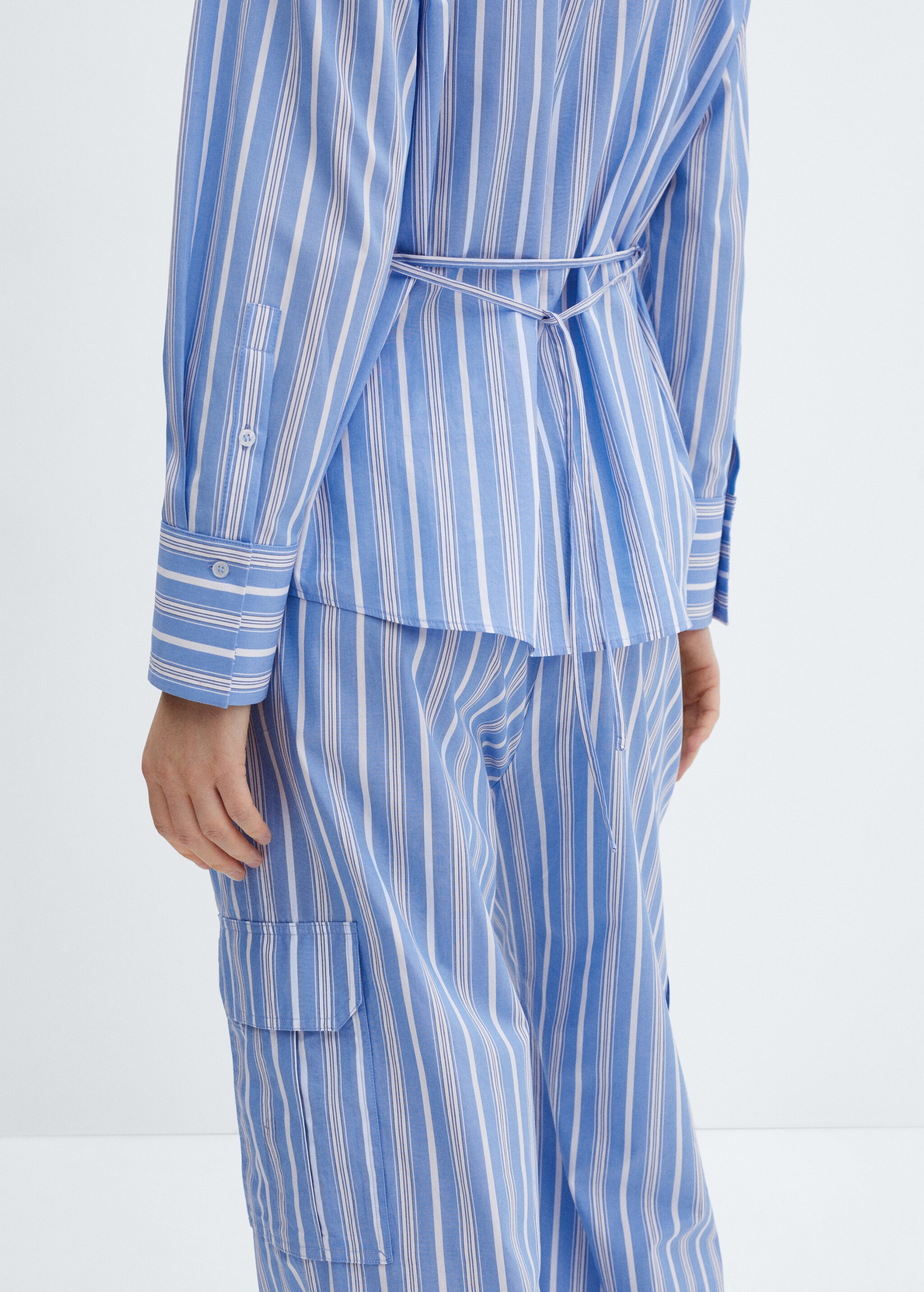 Striped bow blouse - Details of the article 6