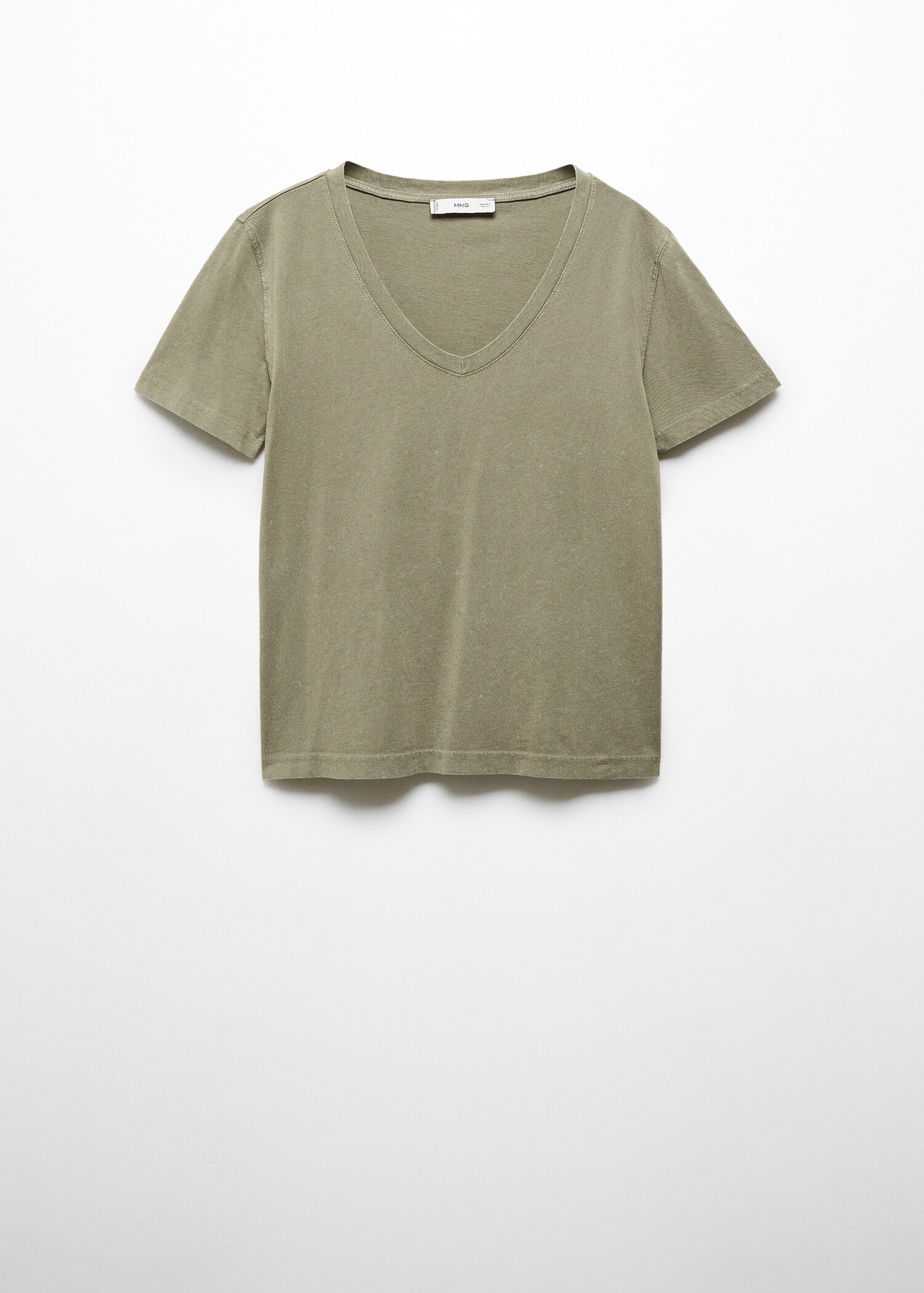 V-neck cotton T-shirt - Article without model