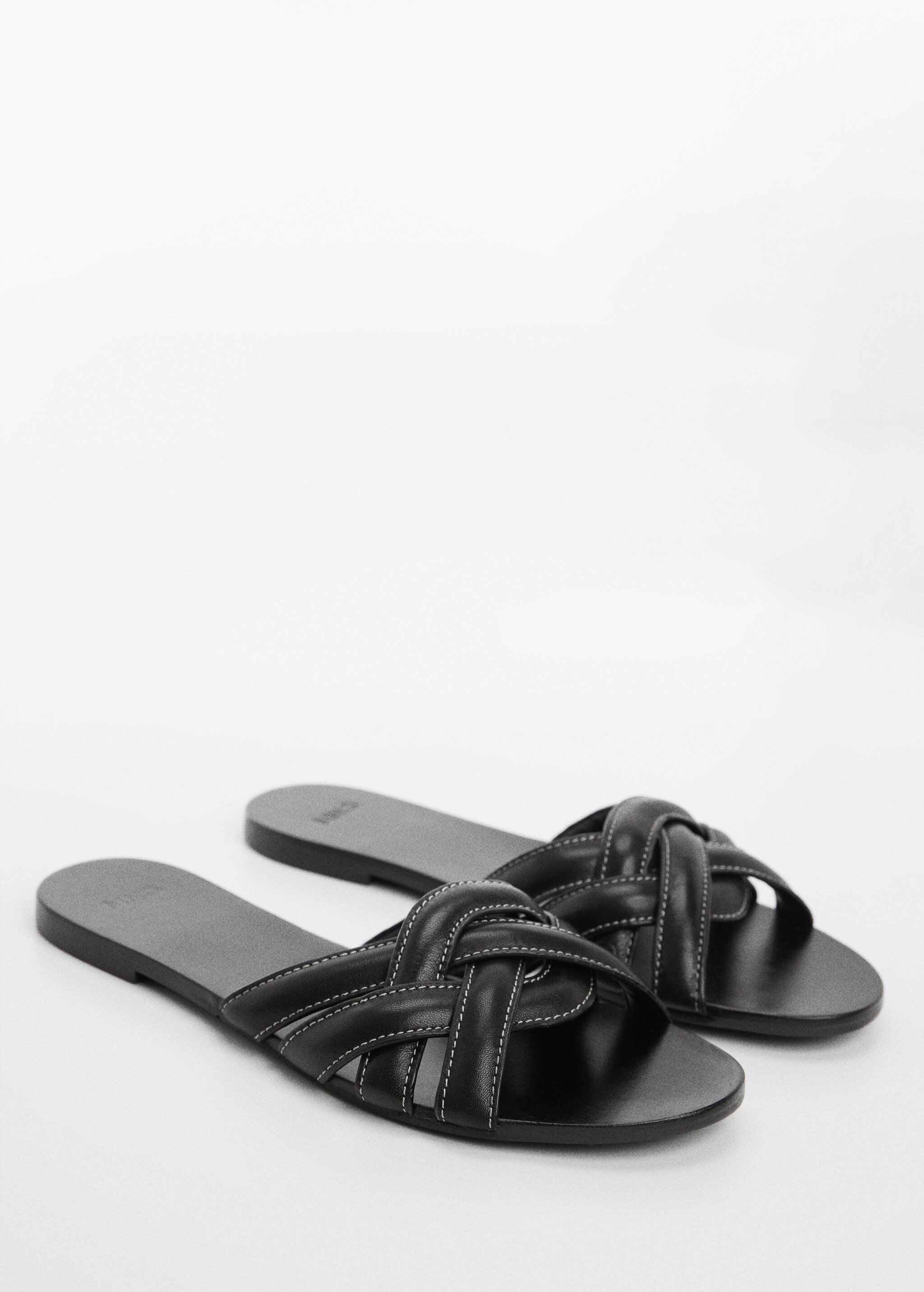 Leather straps sandals - Medium plane