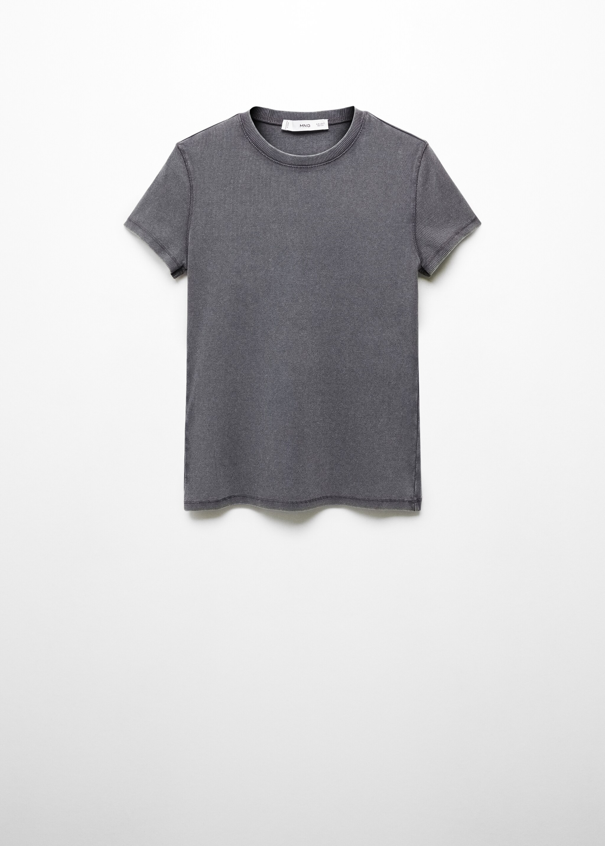 Washed ribbed T-shirt - Article without model