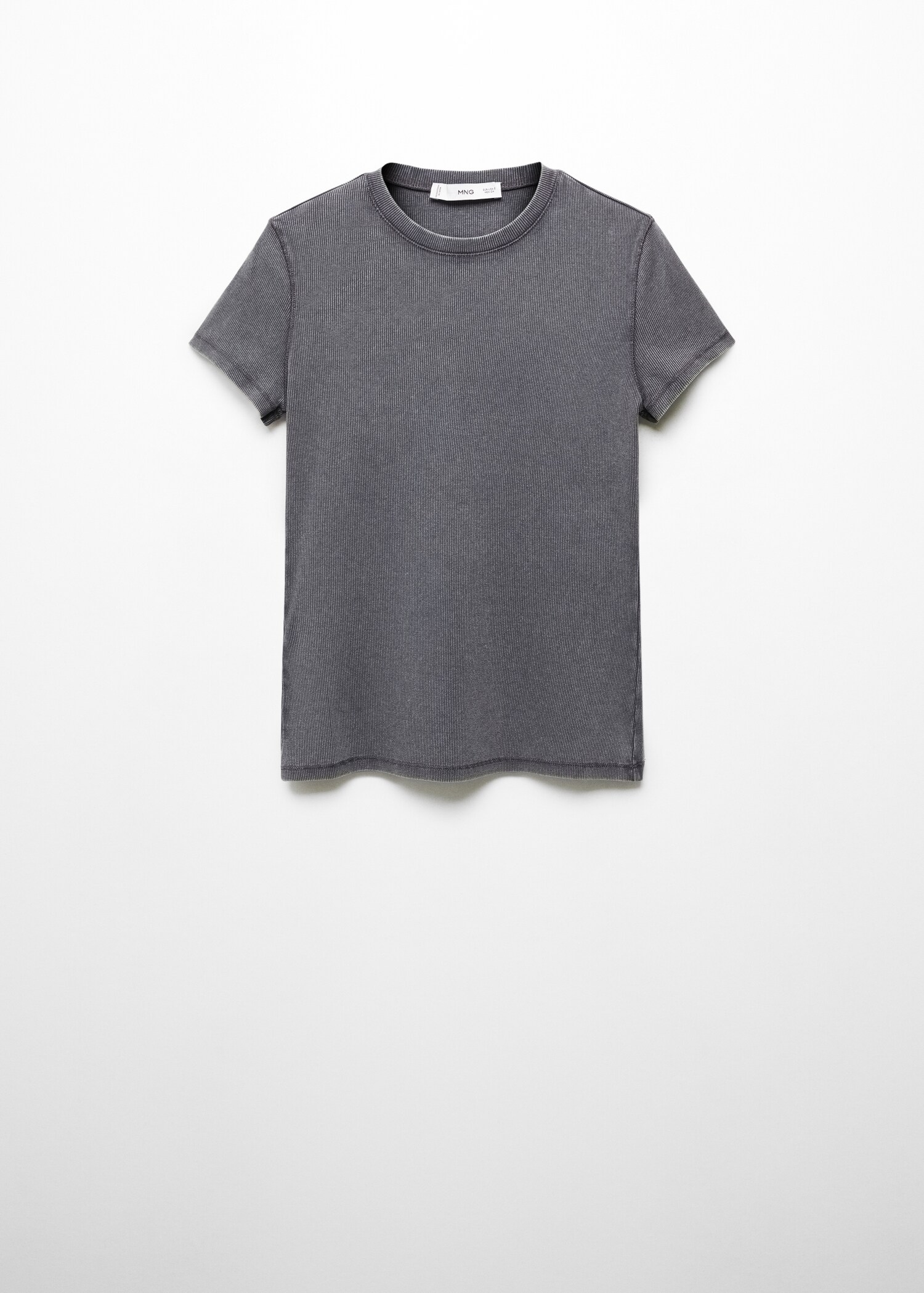 Washed ribbed t-shirt - Article without model