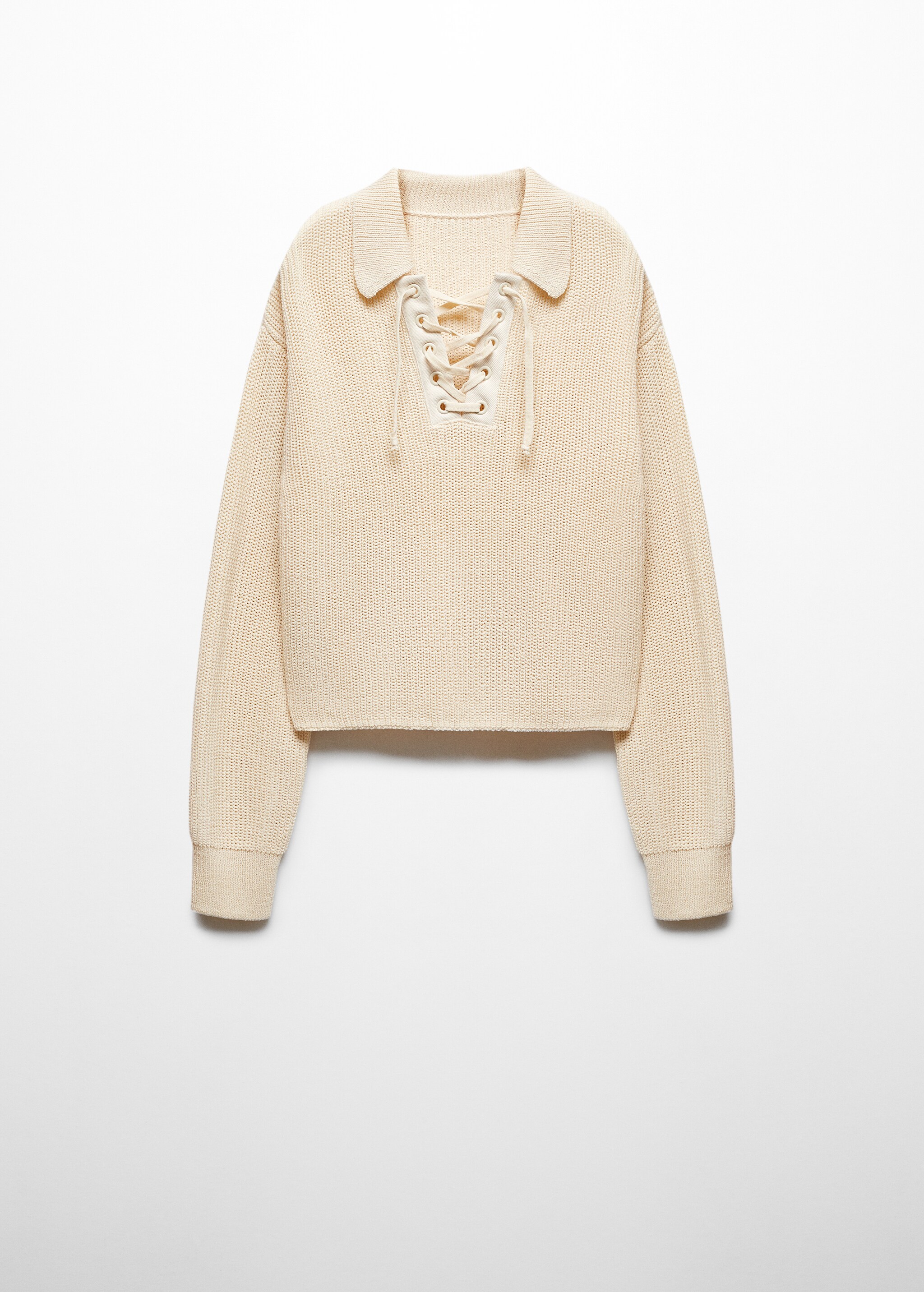 Sweter ze sznurowanym dekoltem w szpic - Artykuł bez modela/modelki