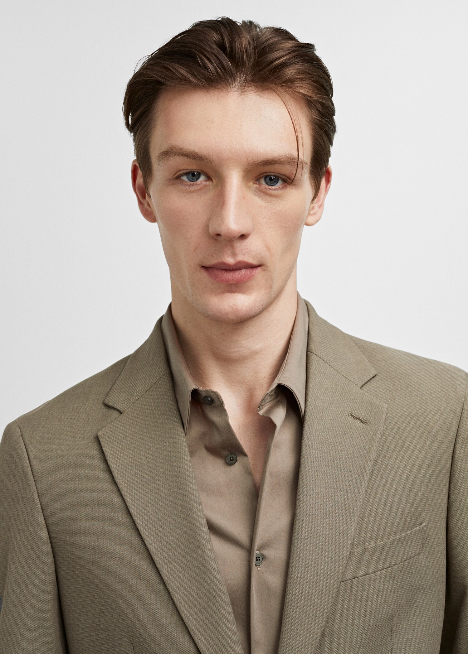 Stretch fabric slim-fit suit jacket - Details of the article 1