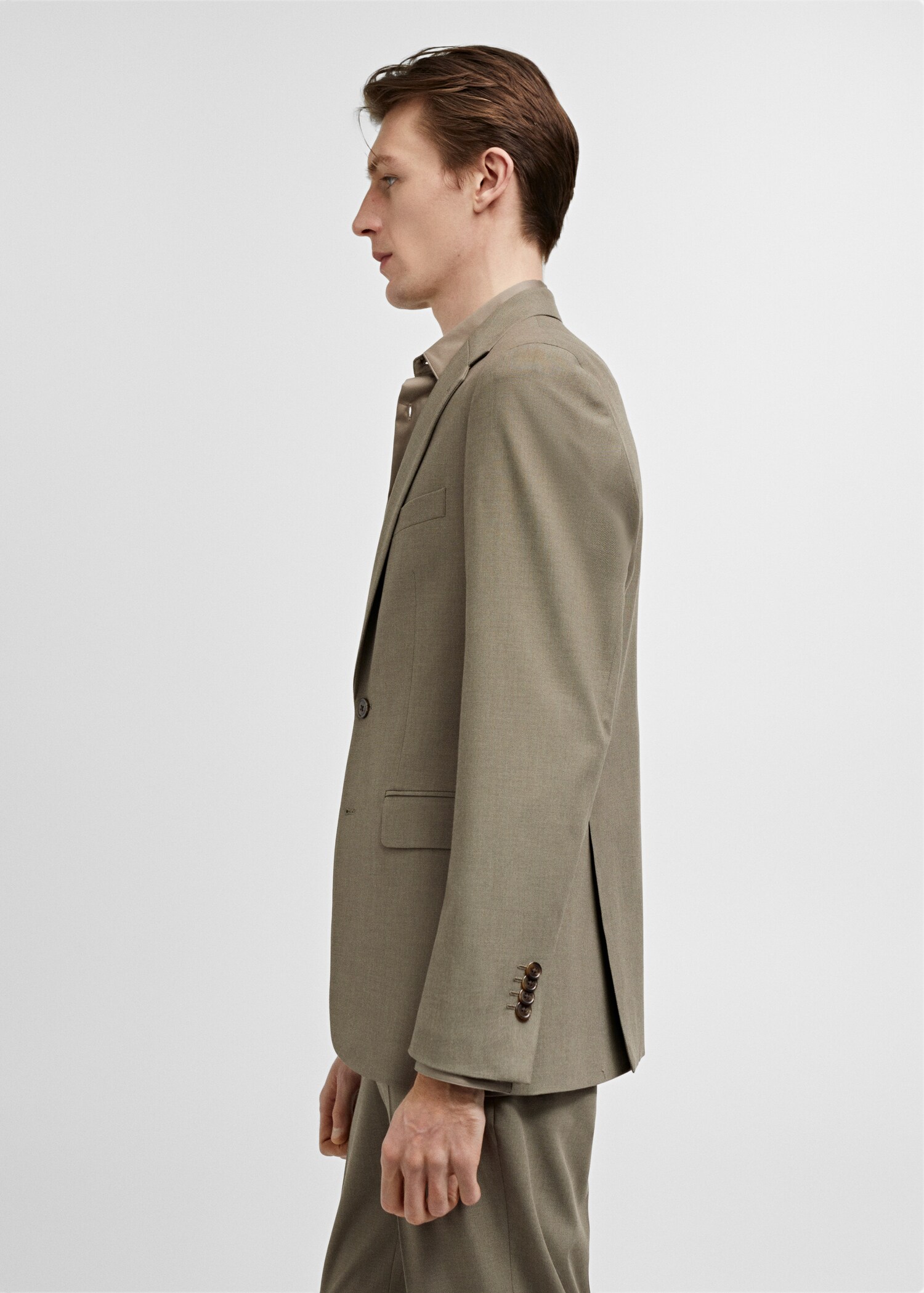 Stretch fabric slim-fit suit jacket - Details of the article 2