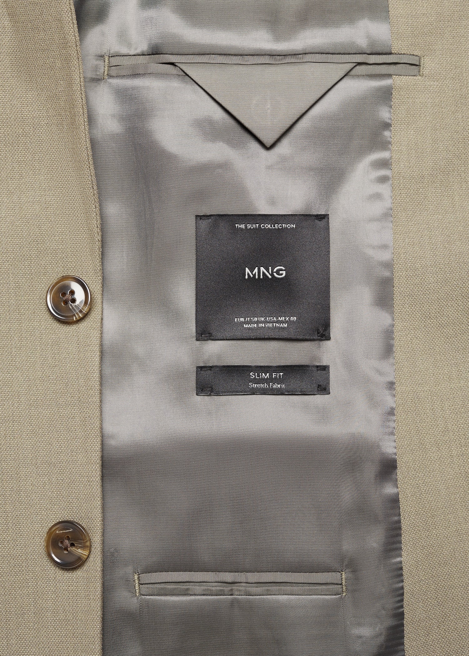 Stretch fabric slim-fit suit jacket - Details of the article 8