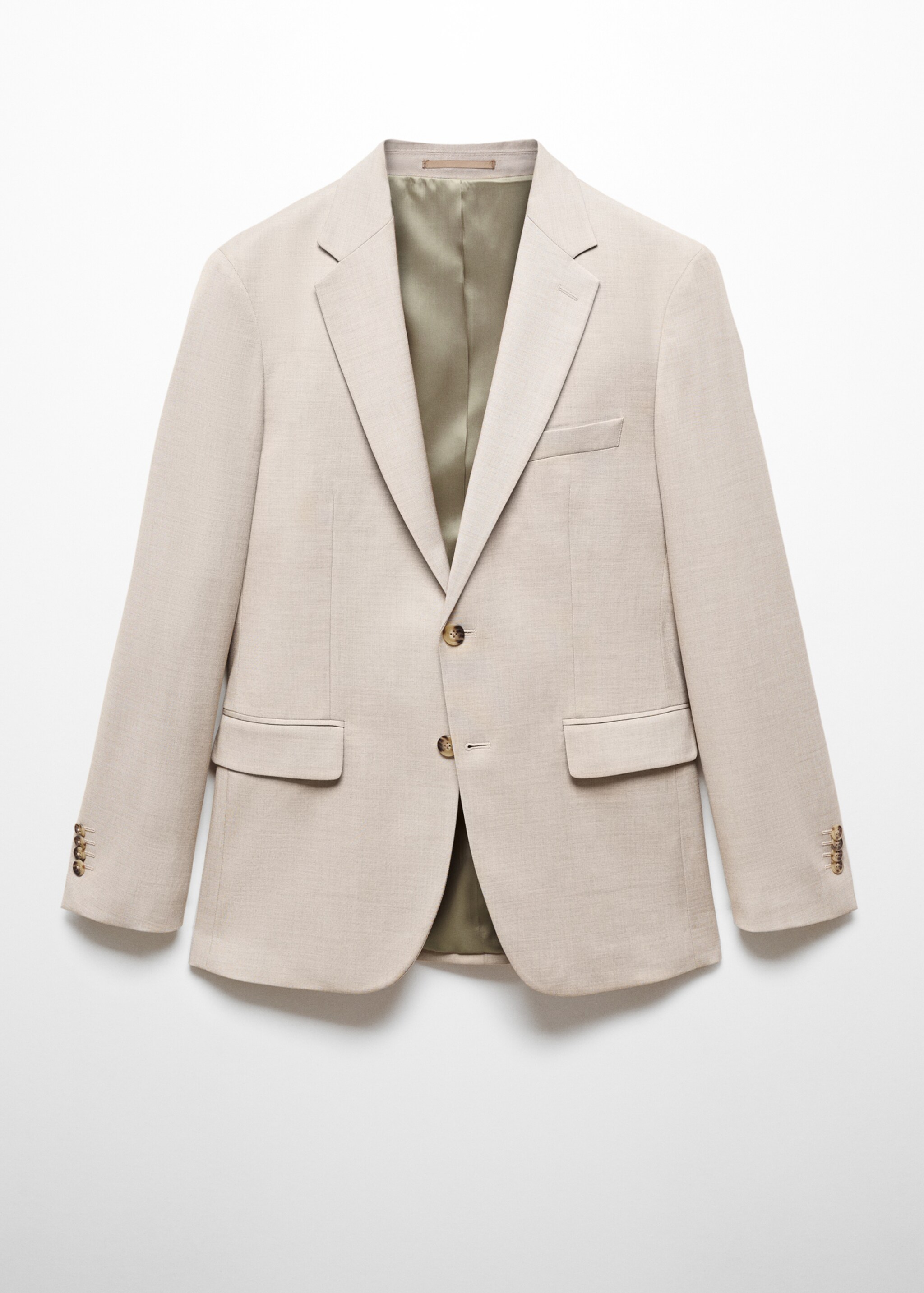 Костюмный пиджак slim fit из ткани стретч - Изделие без модели