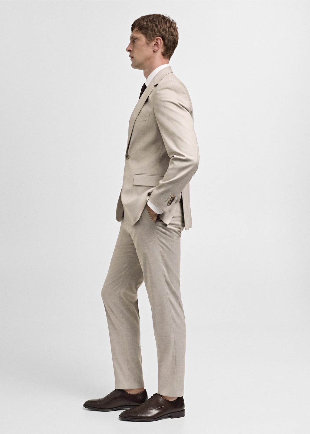 Stretch-fabric slim-fit suit blazer