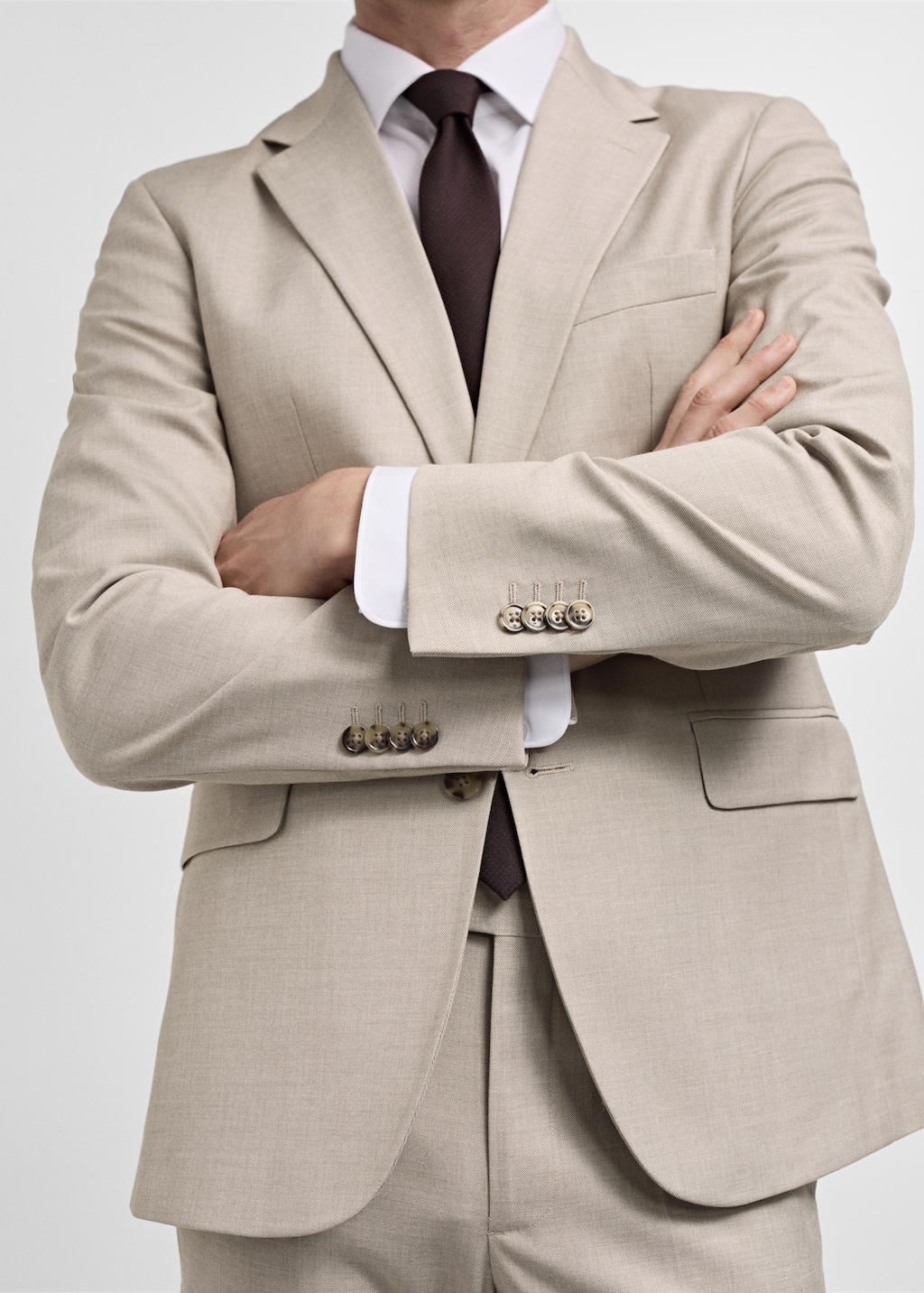 Stretch-fabric slim-fit suit blazer