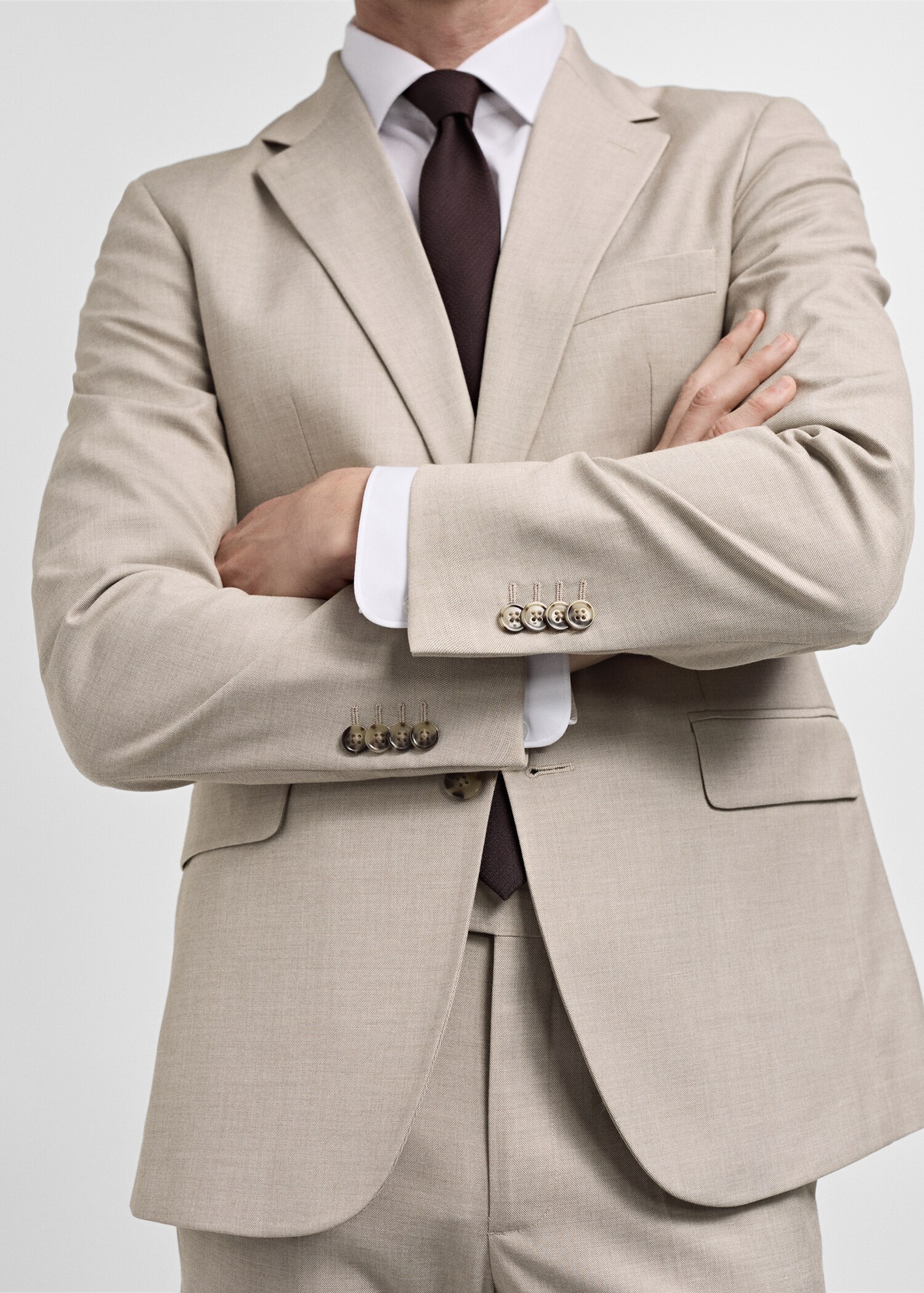 Stretch-fabric slim-fit suit jacket - Details of the article 6