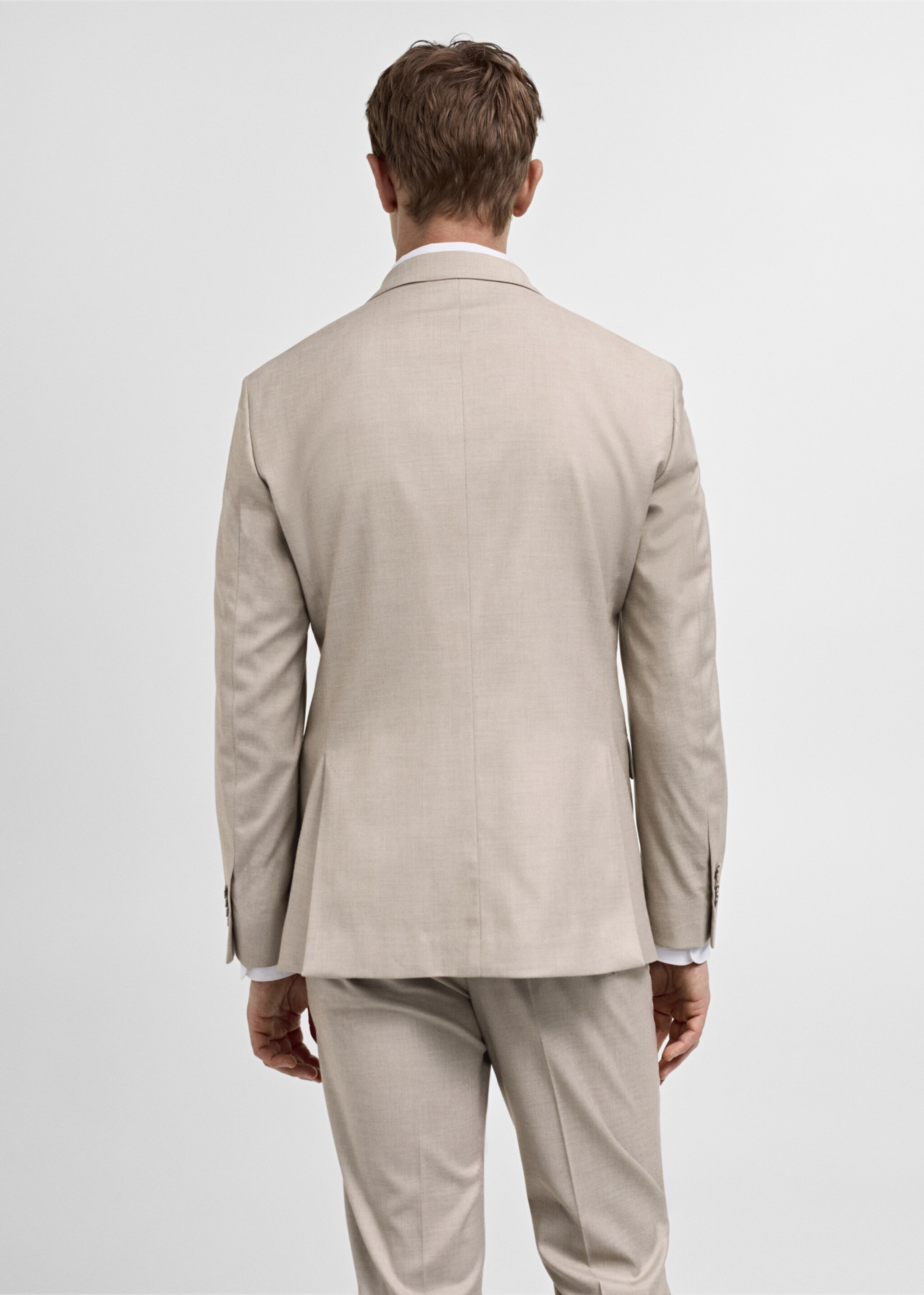 Костюмный пиджак slim fit из ткани стретч - Обратная сторона изделия
