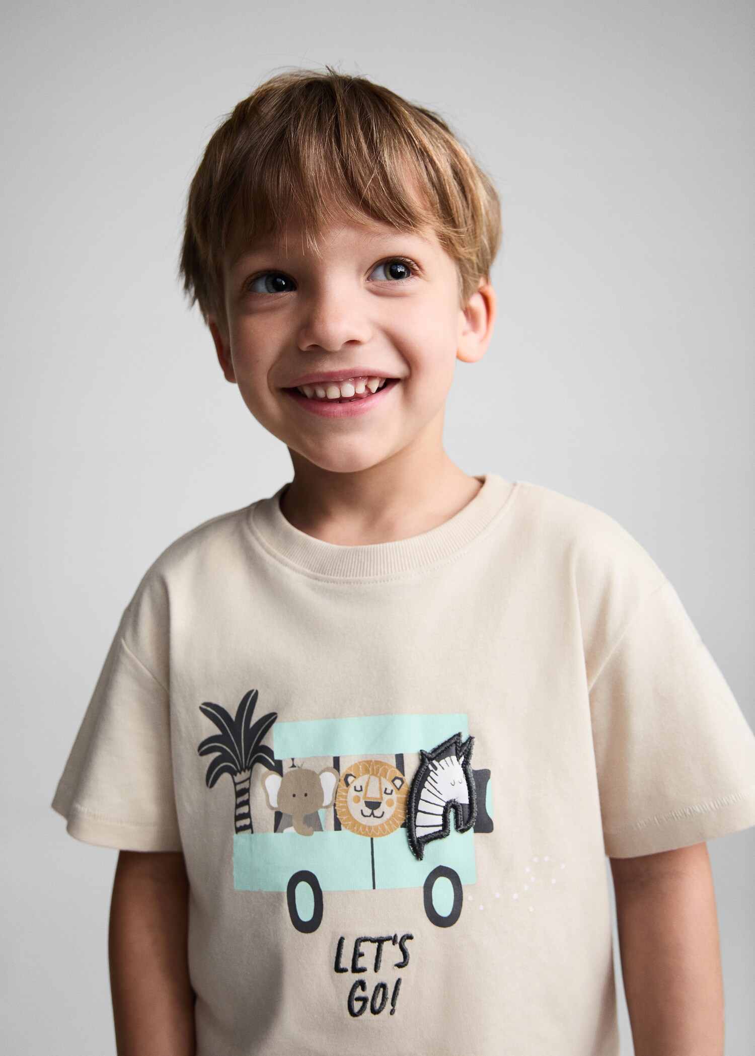 Printed cotton-blend T-shirt - Details of the article 1