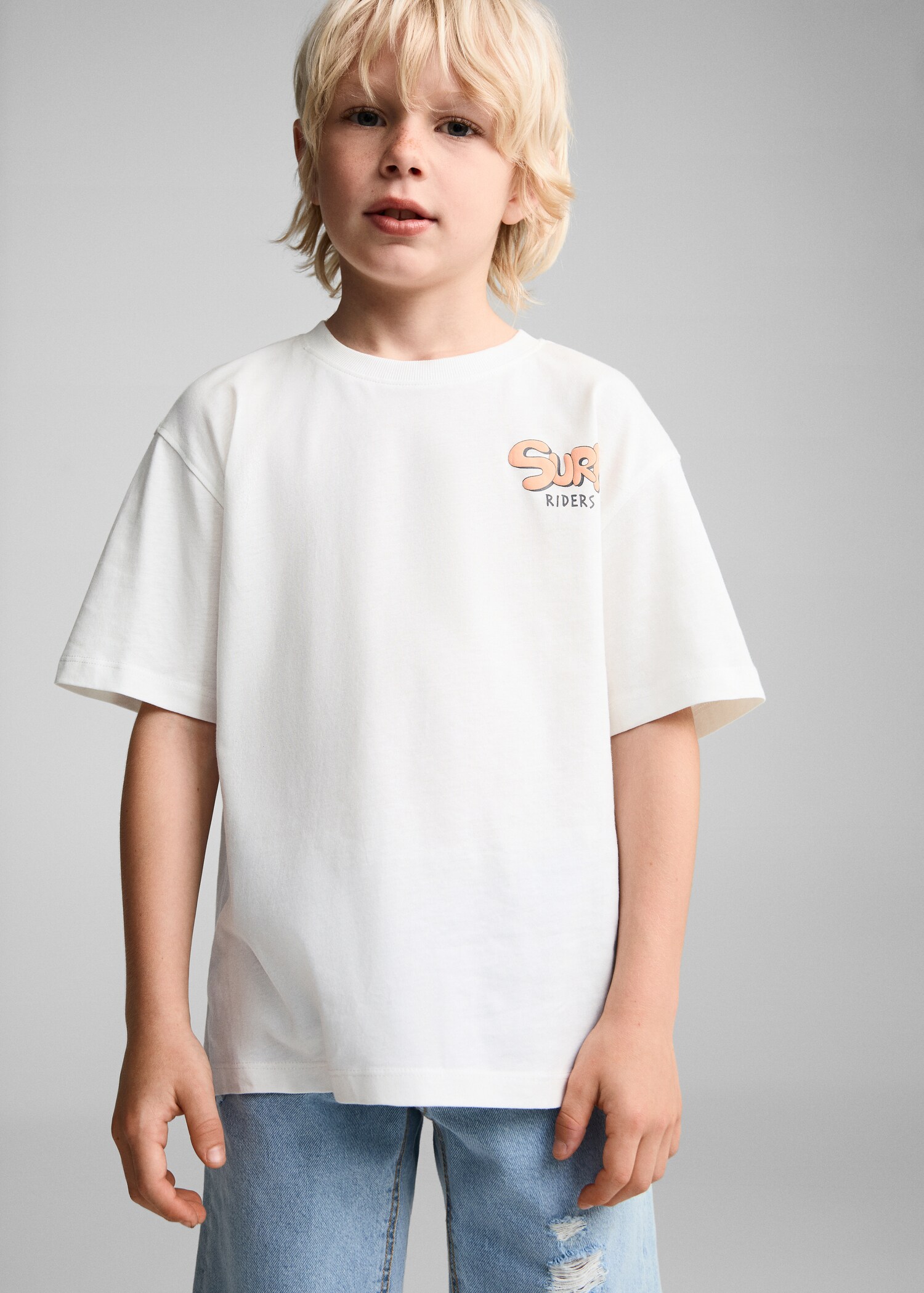 Short-sleeved t-shirt with message  - Medium plane