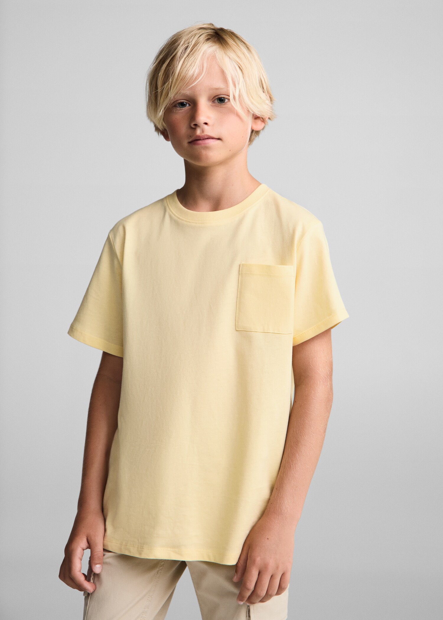Essential cotton-blend T-shirt - Medium plane