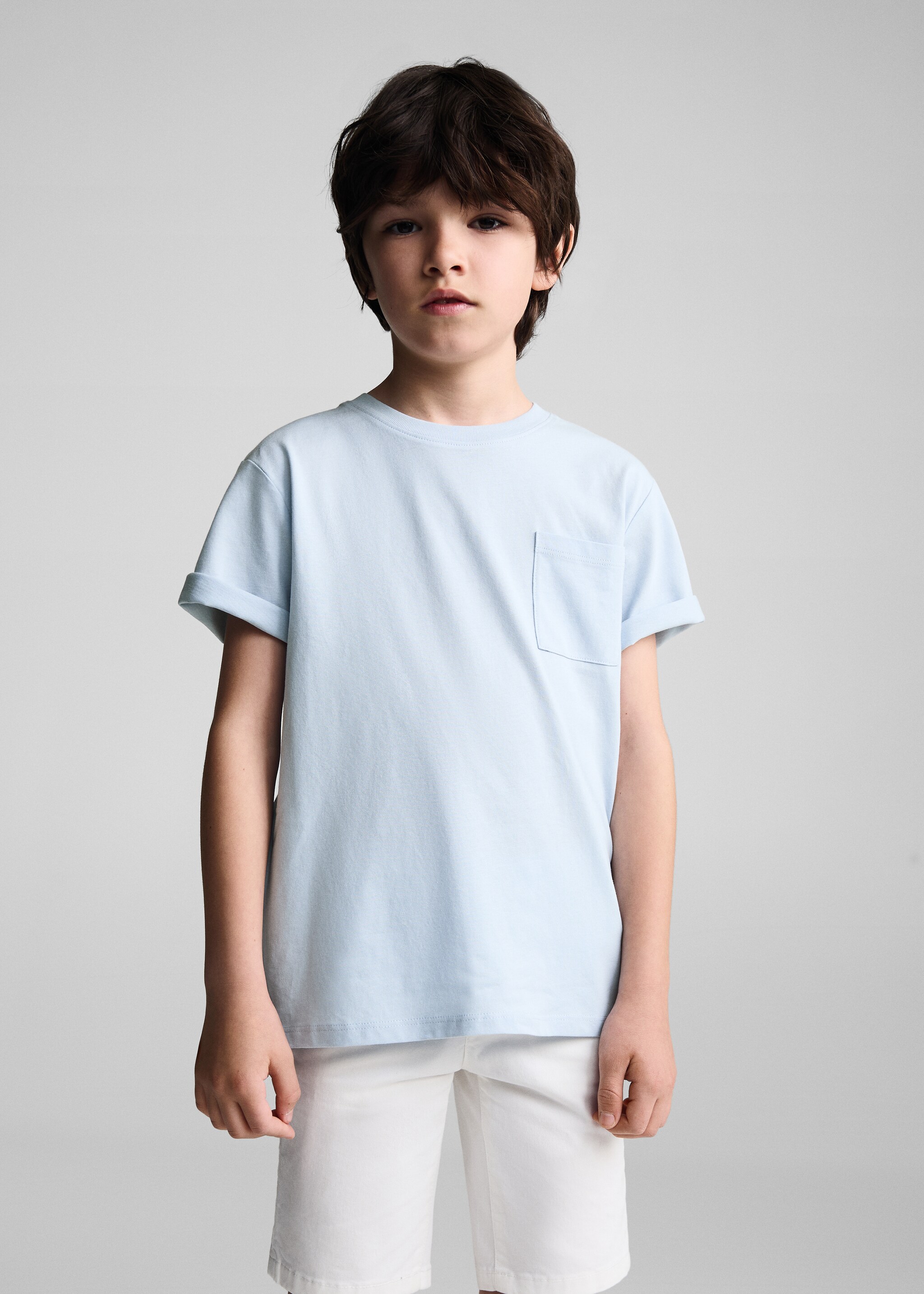 T-shirt básica algodão - Plano médio