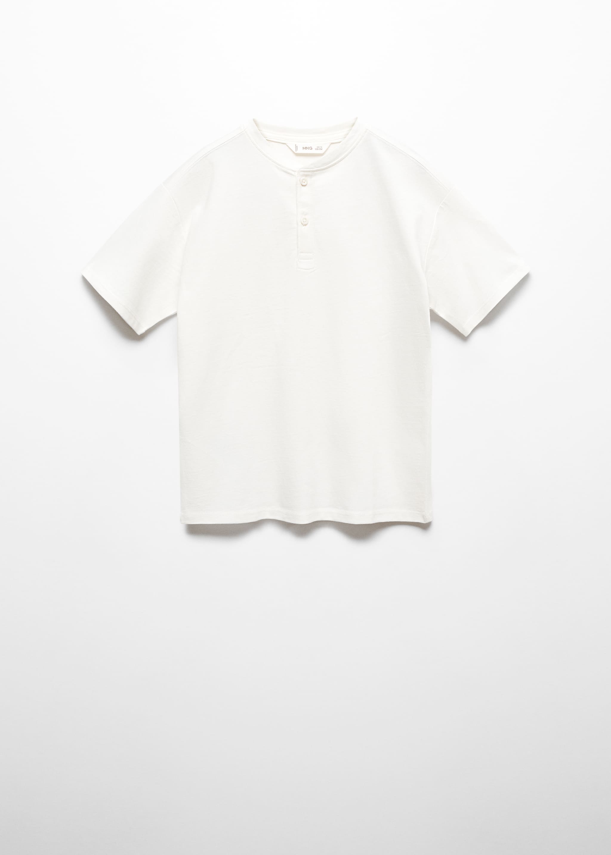 Buttoned cotton T-shirt - Article without model