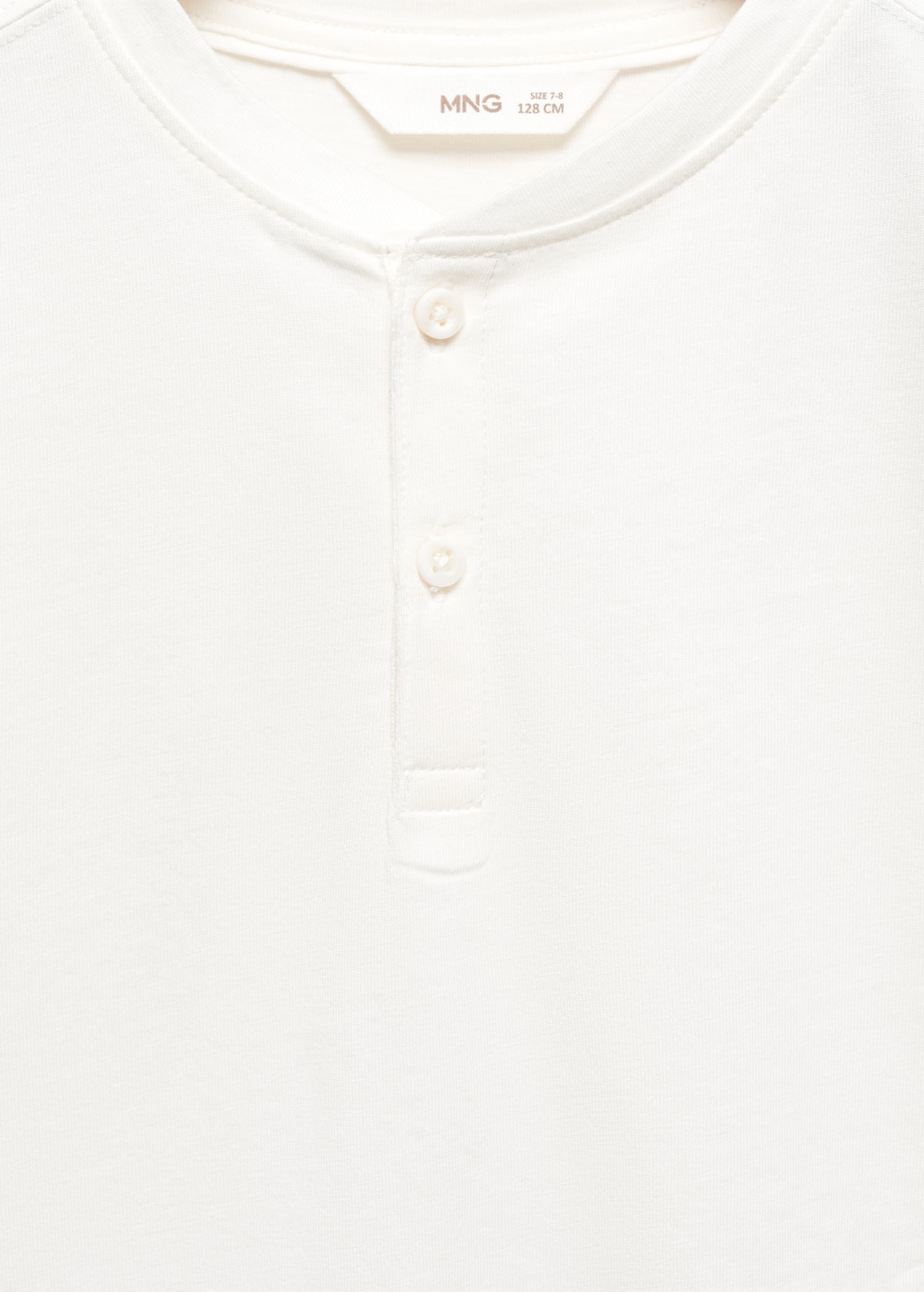 Buttoned cotton T-shirt - Details of the article 8