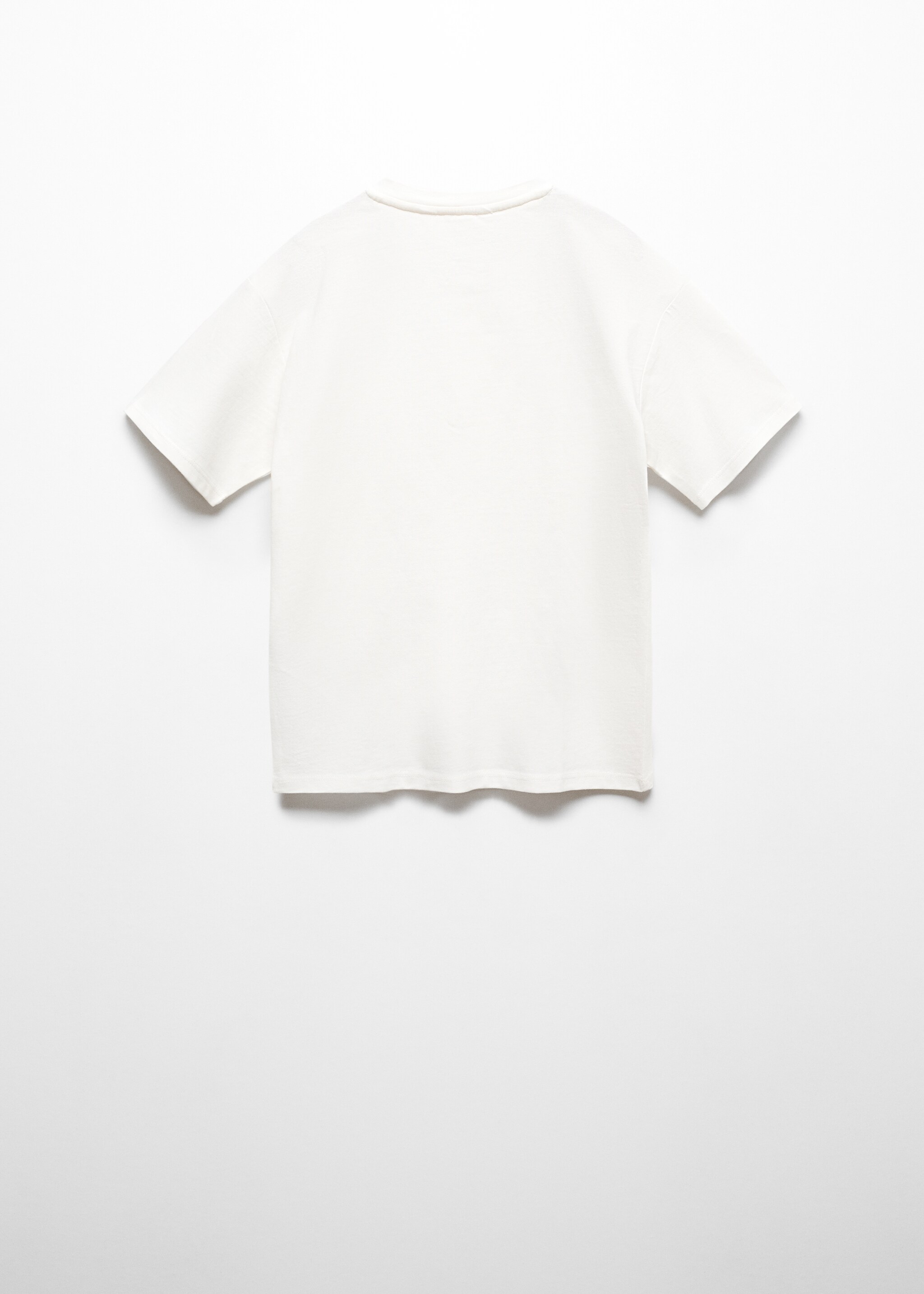 Buttoned cotton T-shirt - Reverse of the article