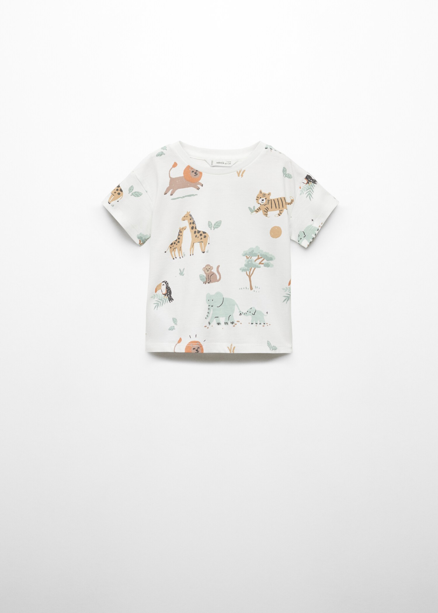 T-shirt coton imprimé animaux - Article sans modèle