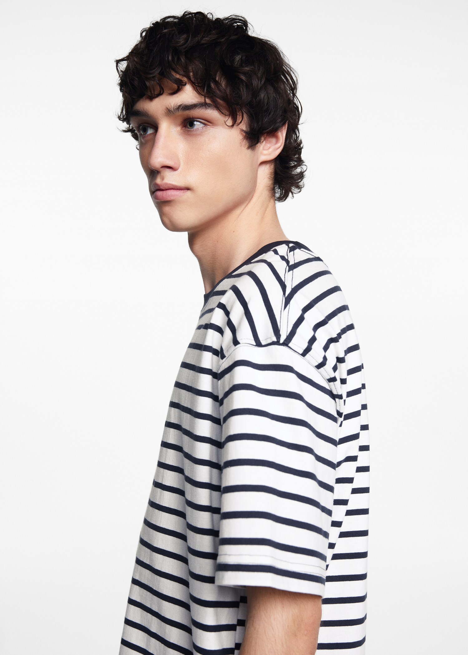 Striped cotton T-shirt - Details of the article 1