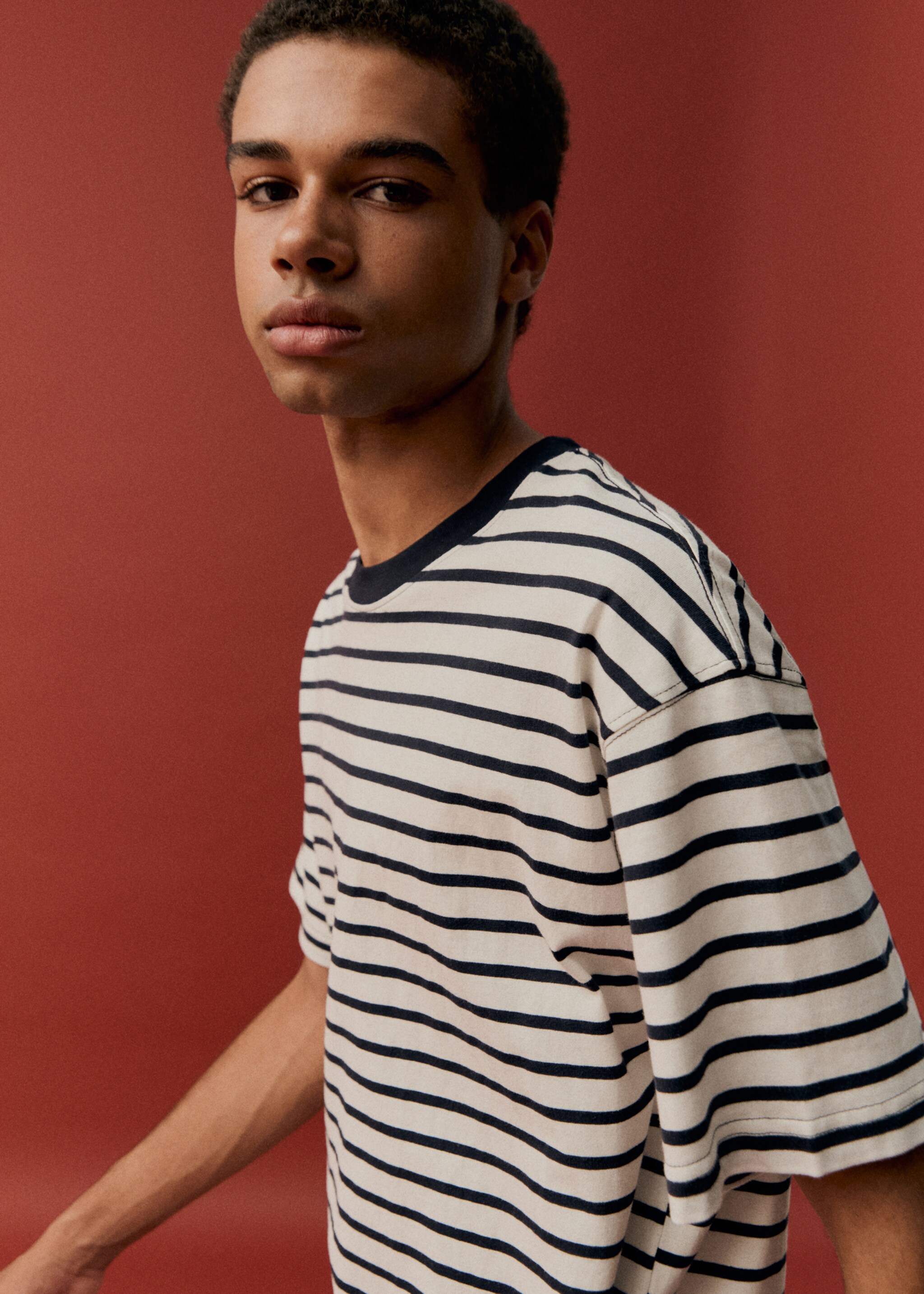 Striped cotton T-shirt - Details of the article 5