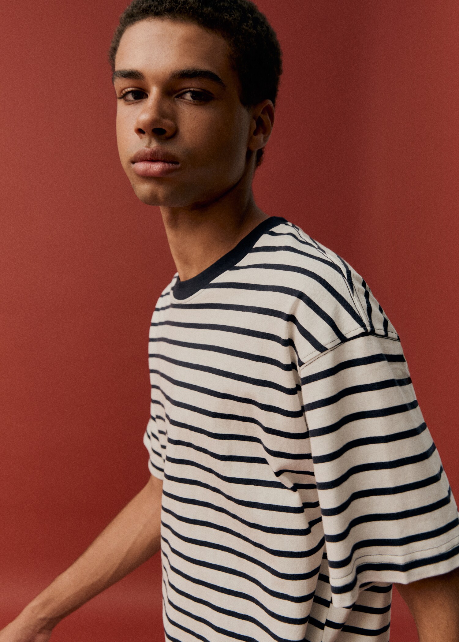 Striped cotton T-shirt - Details of the article 5