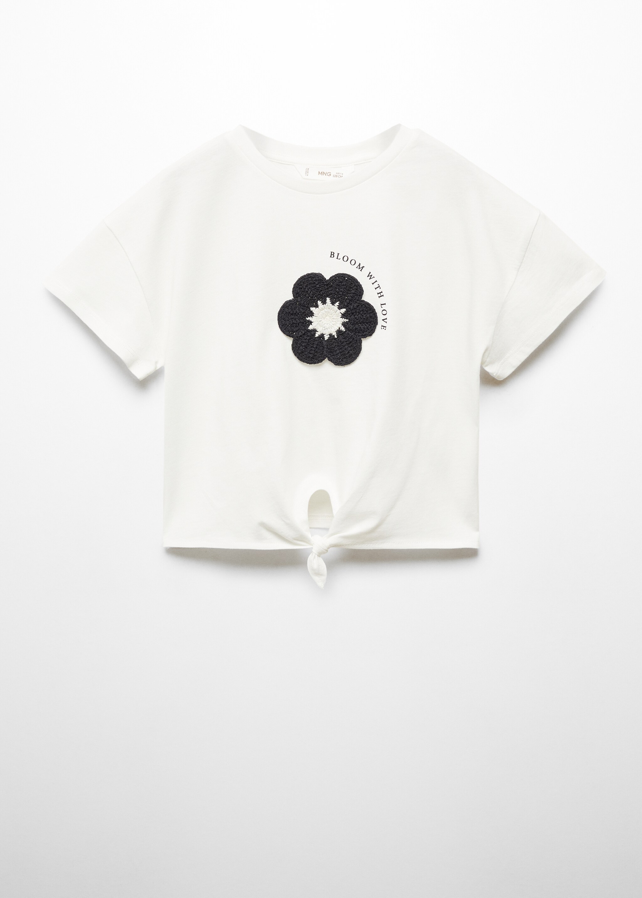 T-shirt com aplicação de flor - Artigo sem modelo