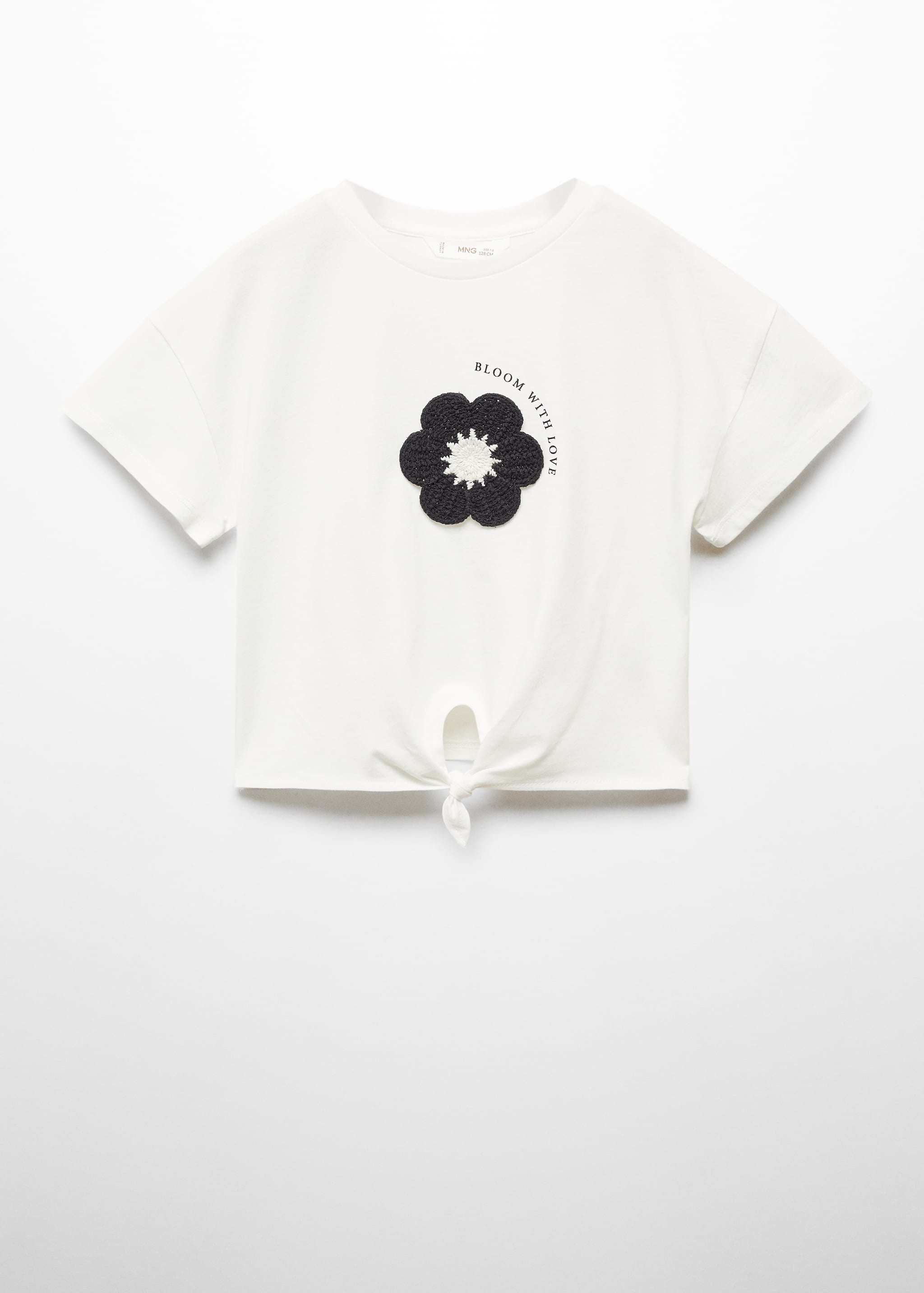 T-shirt with flower applique  - Article without model