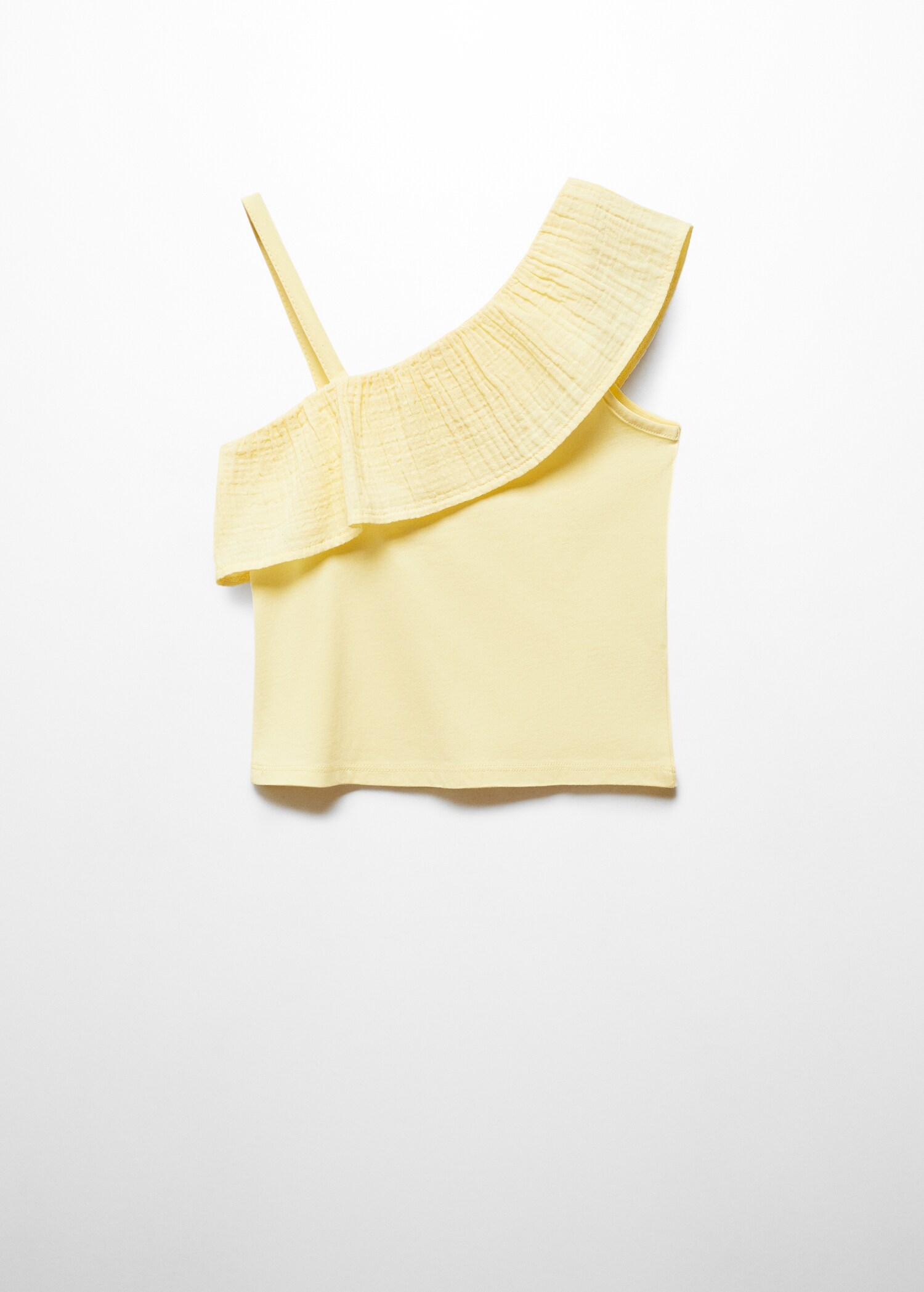 Ruffled asymmetric T-shirt - Reverse of the article