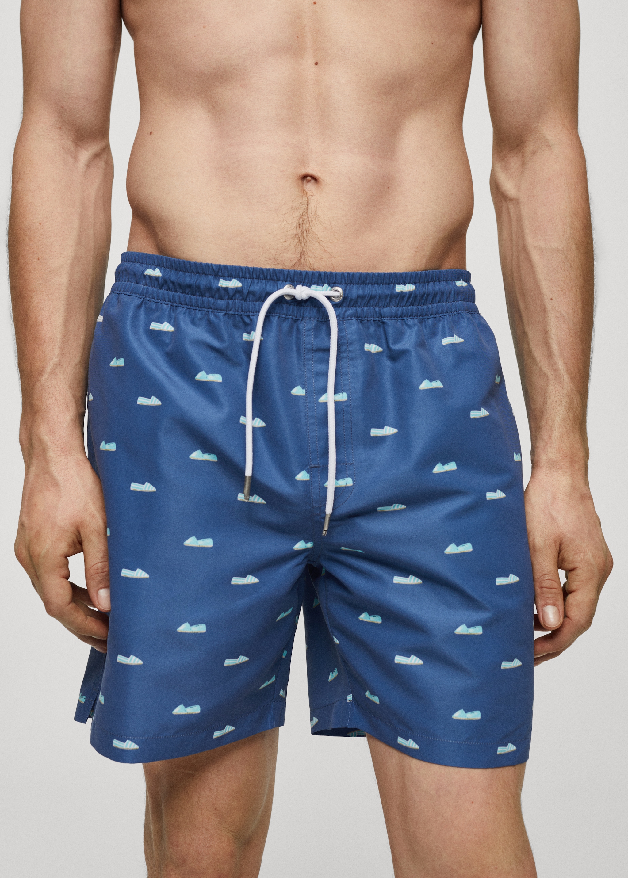 Espadrilles print drawstring swimsuit - Details of the article 1