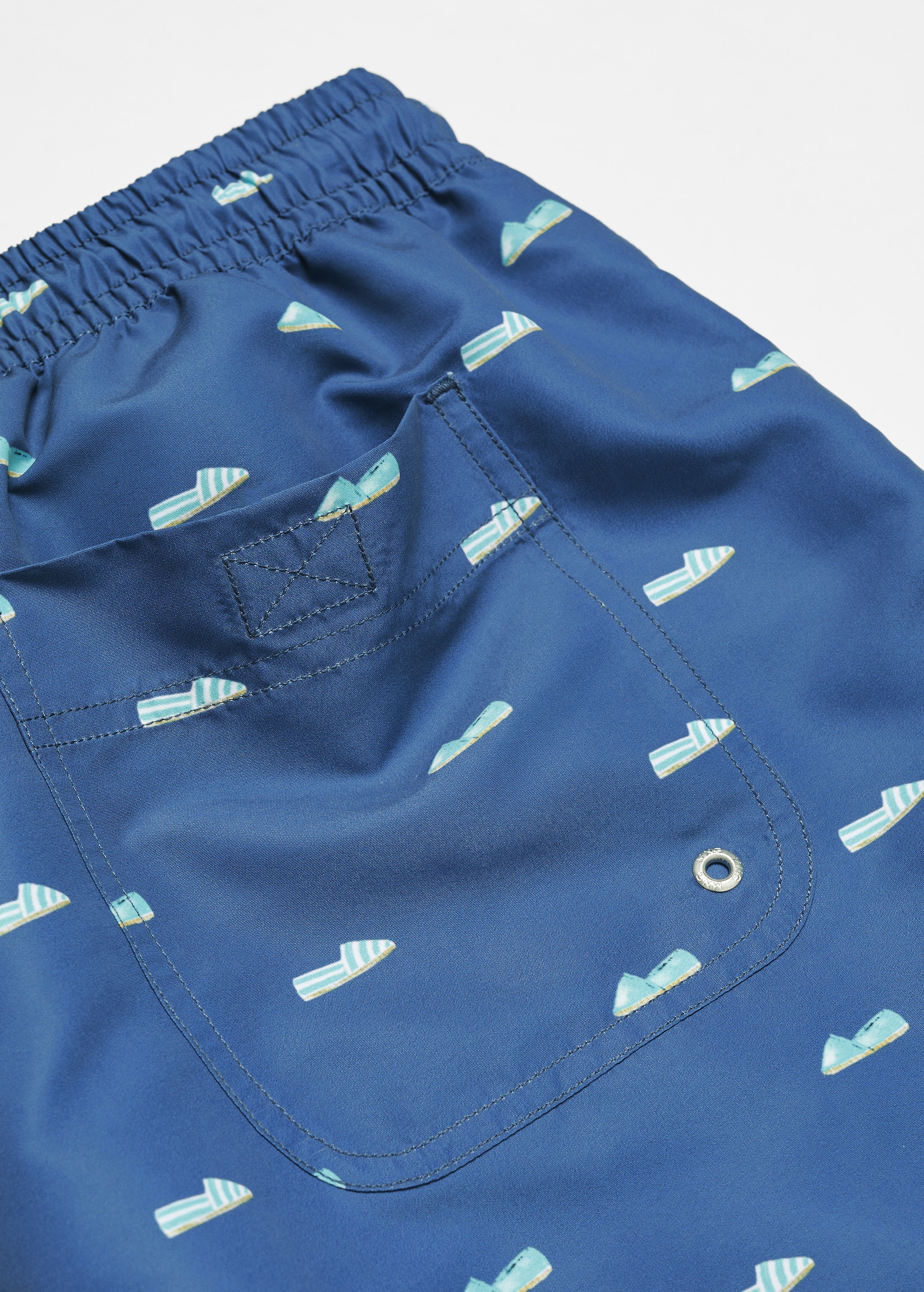 Espadrilles print drawstring swimsuit - Details of the article 8