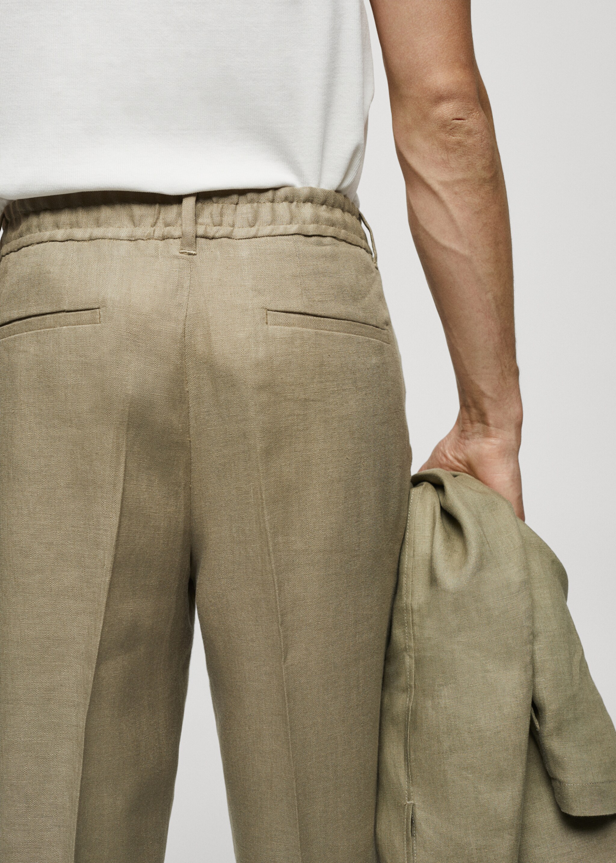 Regular Fit-Hose aus 100 % Leinen - Detail des Artikels 2