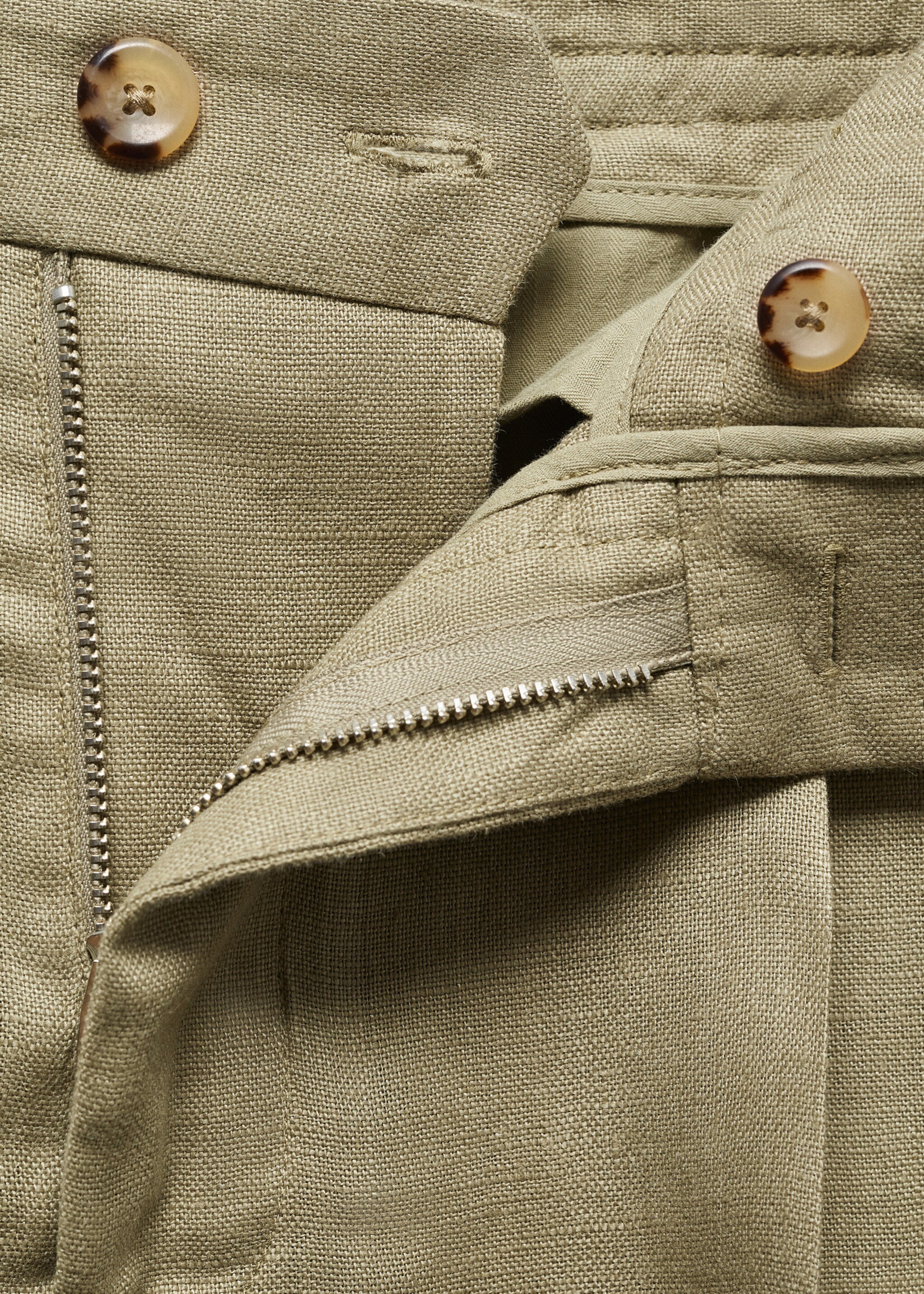Regular Fit-Hose aus 100 % Leinen - Detail des Artikels 8