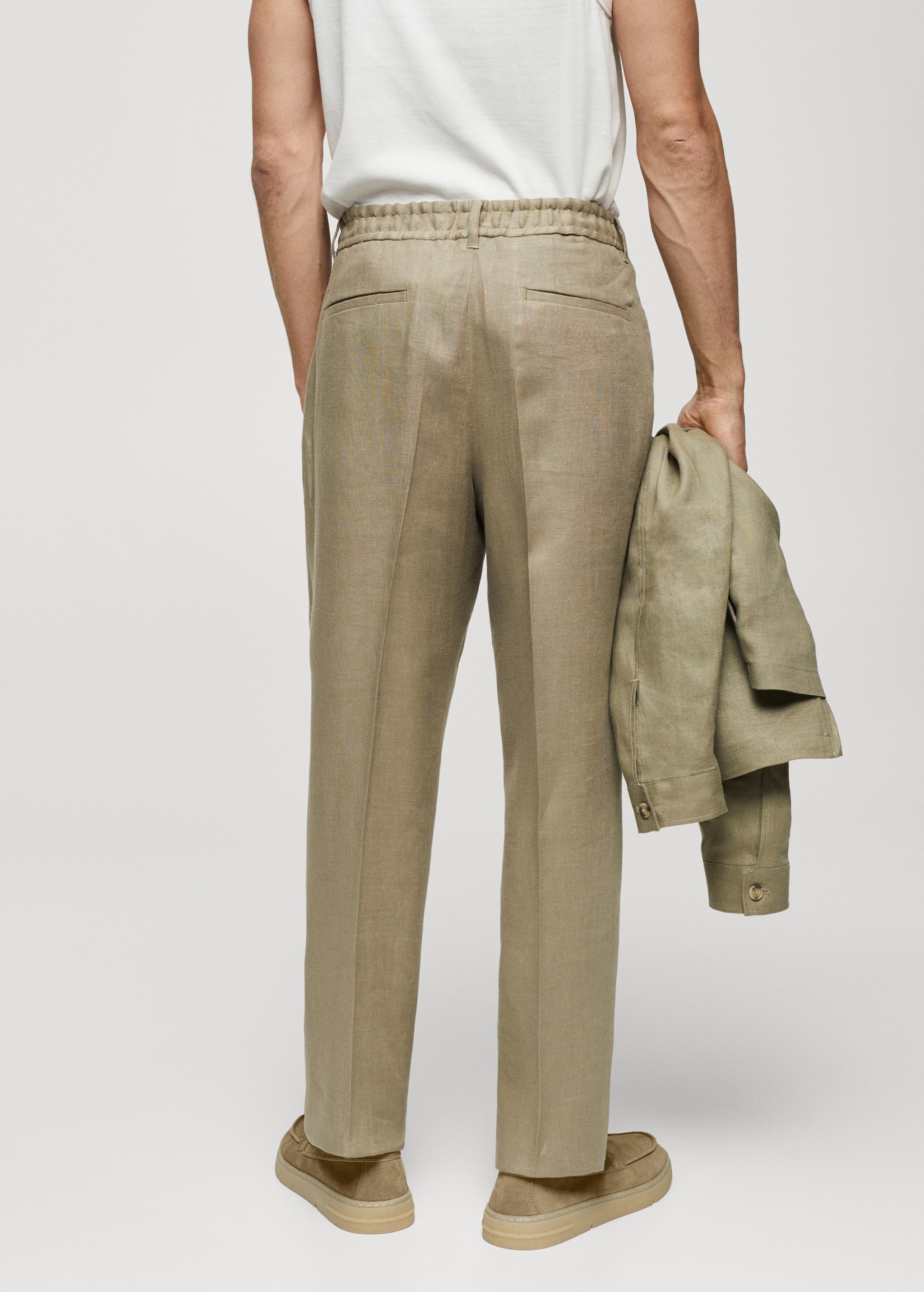 100% linen regular-fit trousers - Reverse of the article