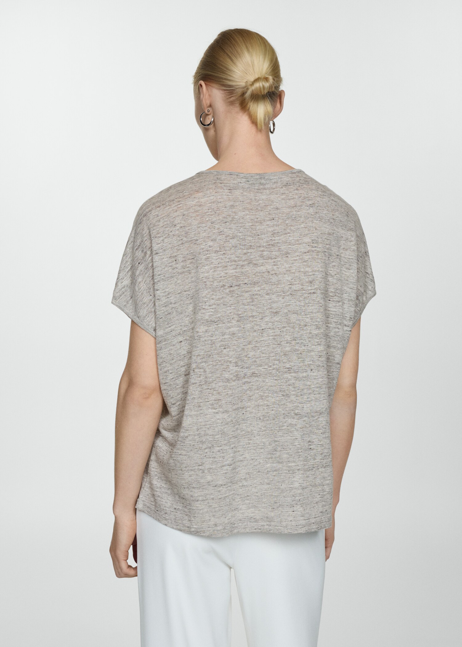100% linen T-shirt - Reverse of the article
