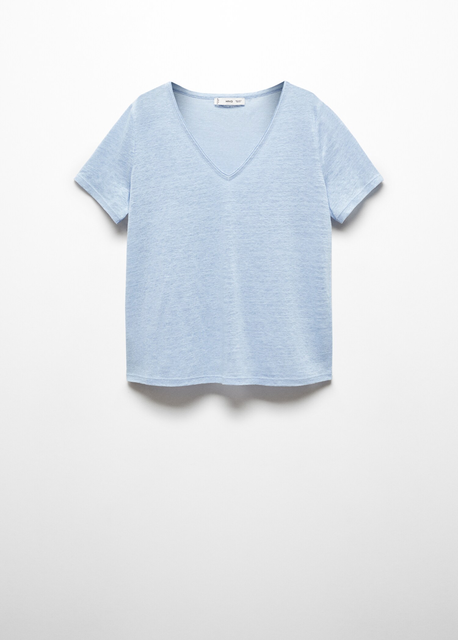 Camiseta lino cuello pico - Artículo sin modelo