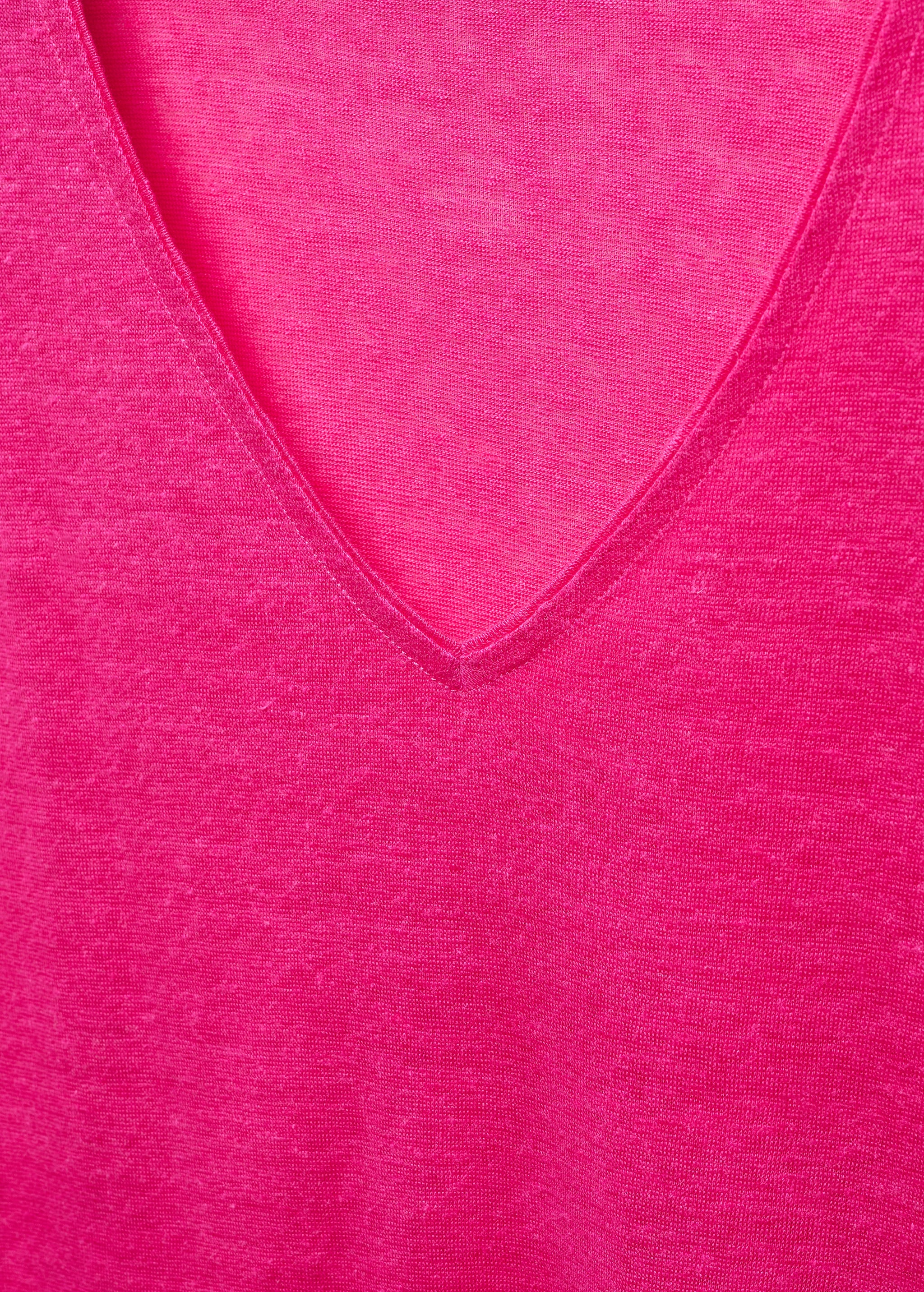 T-shirt lin col V - Détail de l'article 8