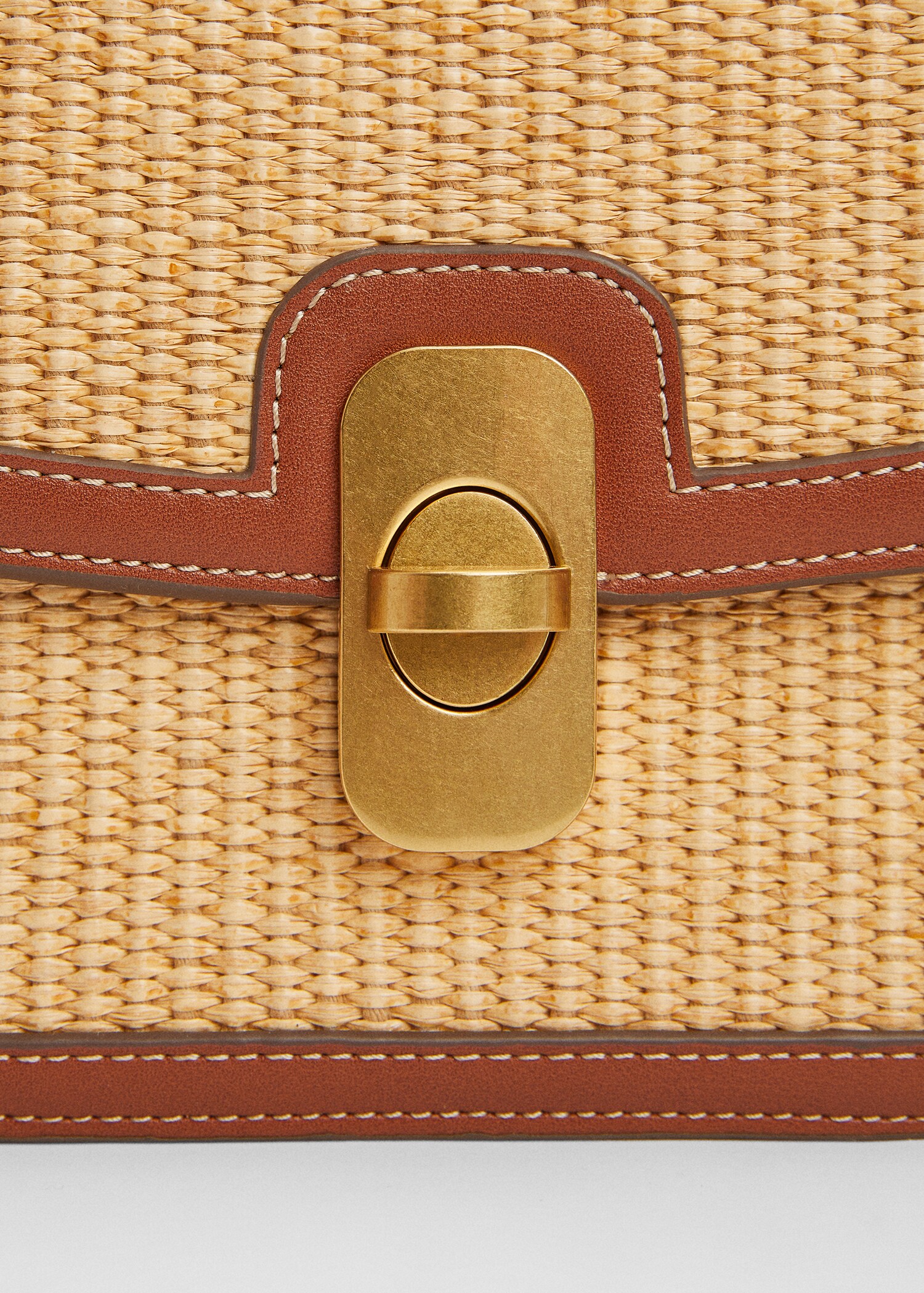 Raffia-effect shoulder bag - Details of the article 2