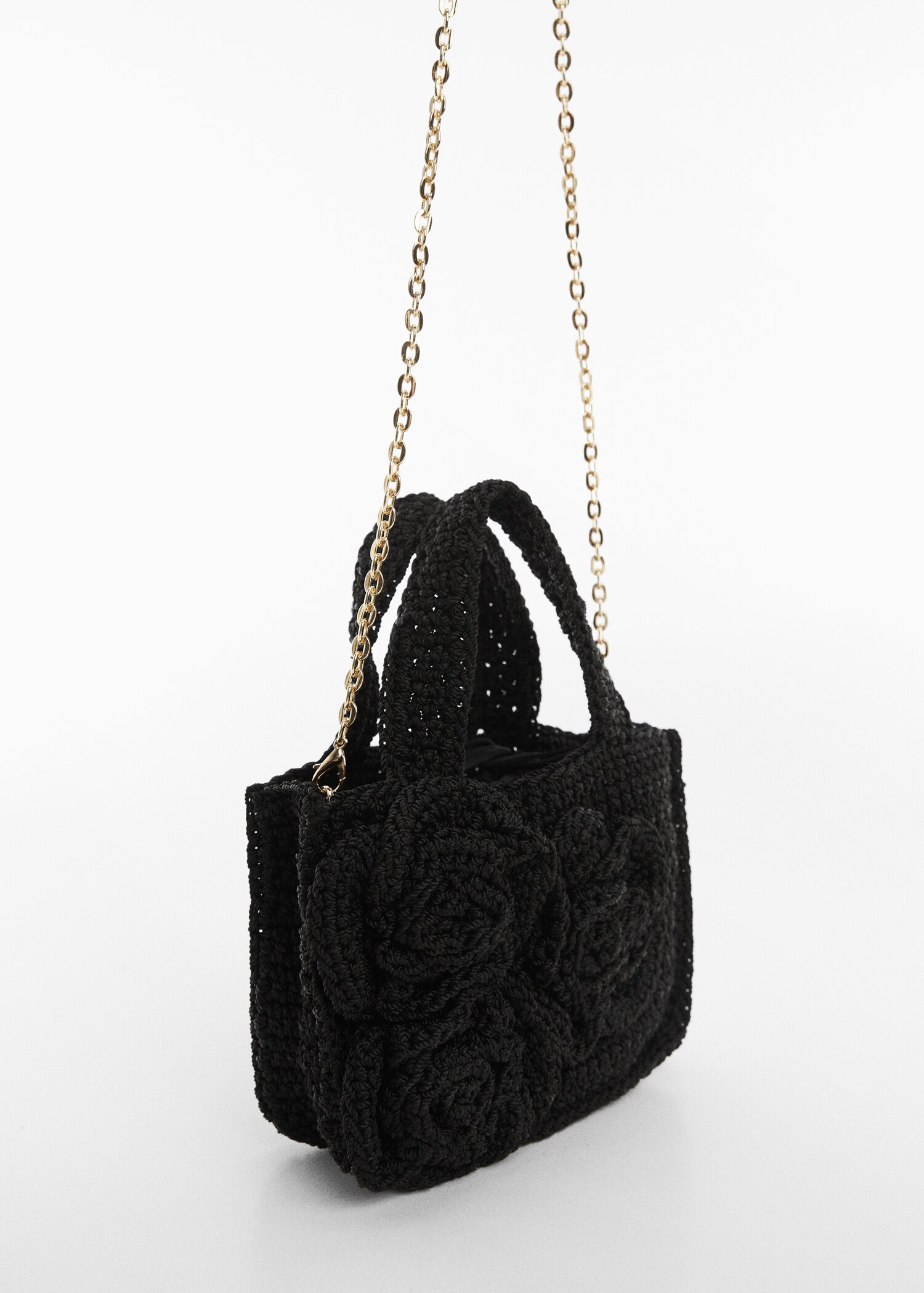 Mini sac crochet fleurs - Plan moyen